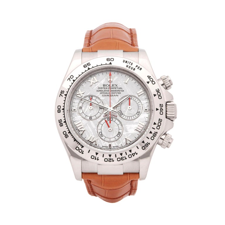 Rolex Daytona Chronograph White Gold 116519 Wristwatch at 1stDibs