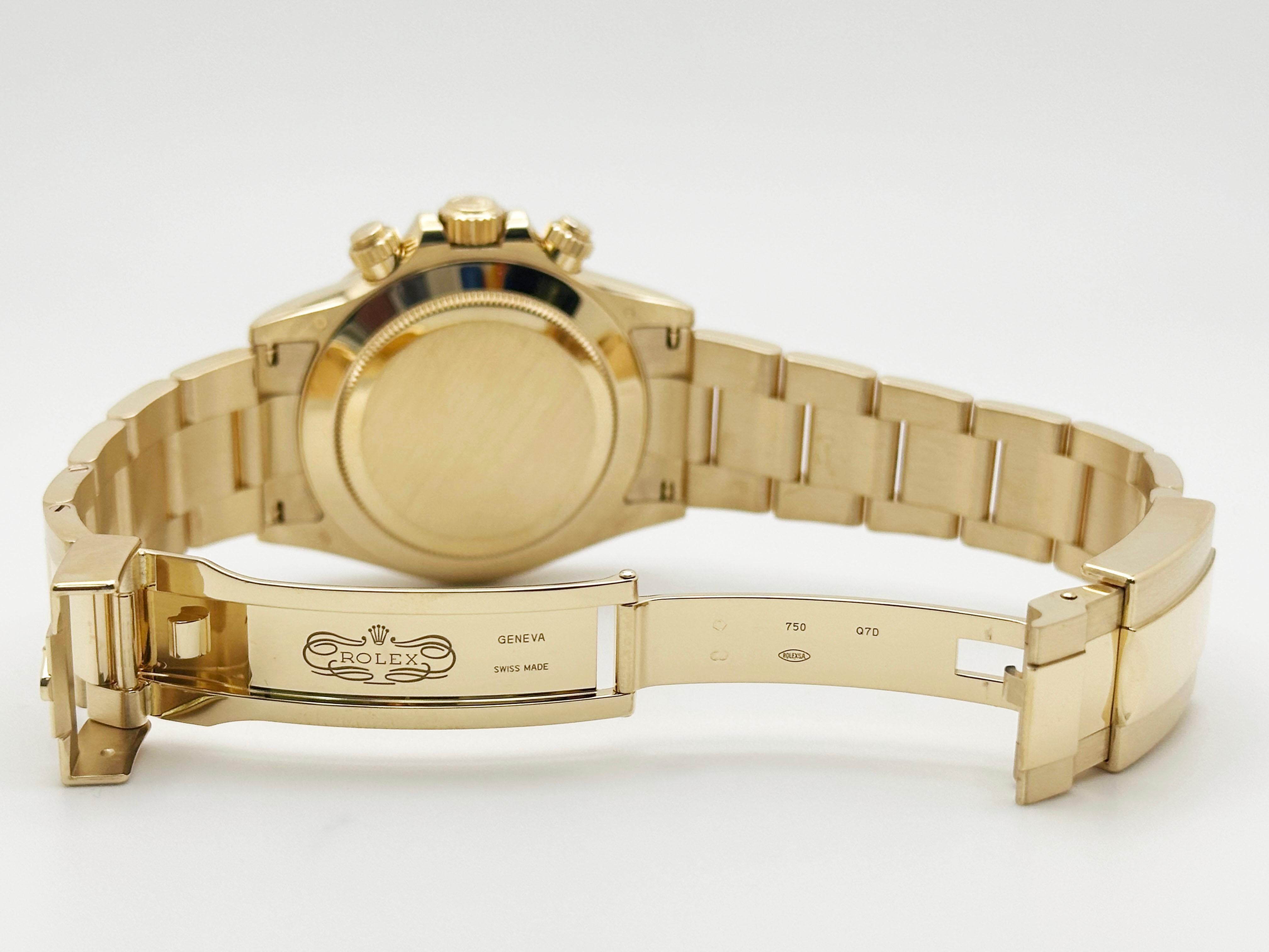 Rolex Daytona Cosmograph 116508 White Dial 18K Yellow Gold Box Paper For Sale 2