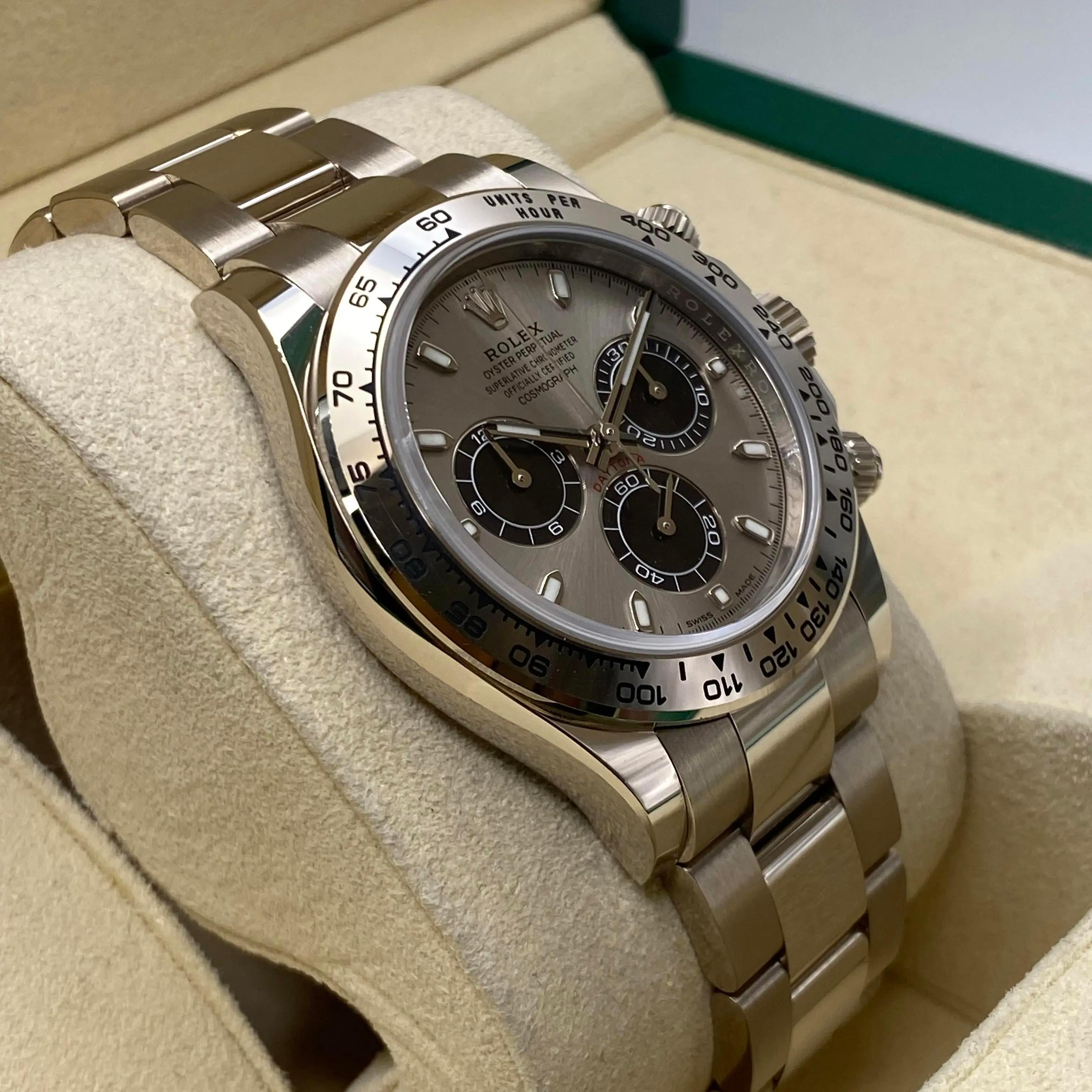 Rolex Daytona Cosmograph 116509 White Gold Ghost Dial Automatic Watch B&P For Sale 1