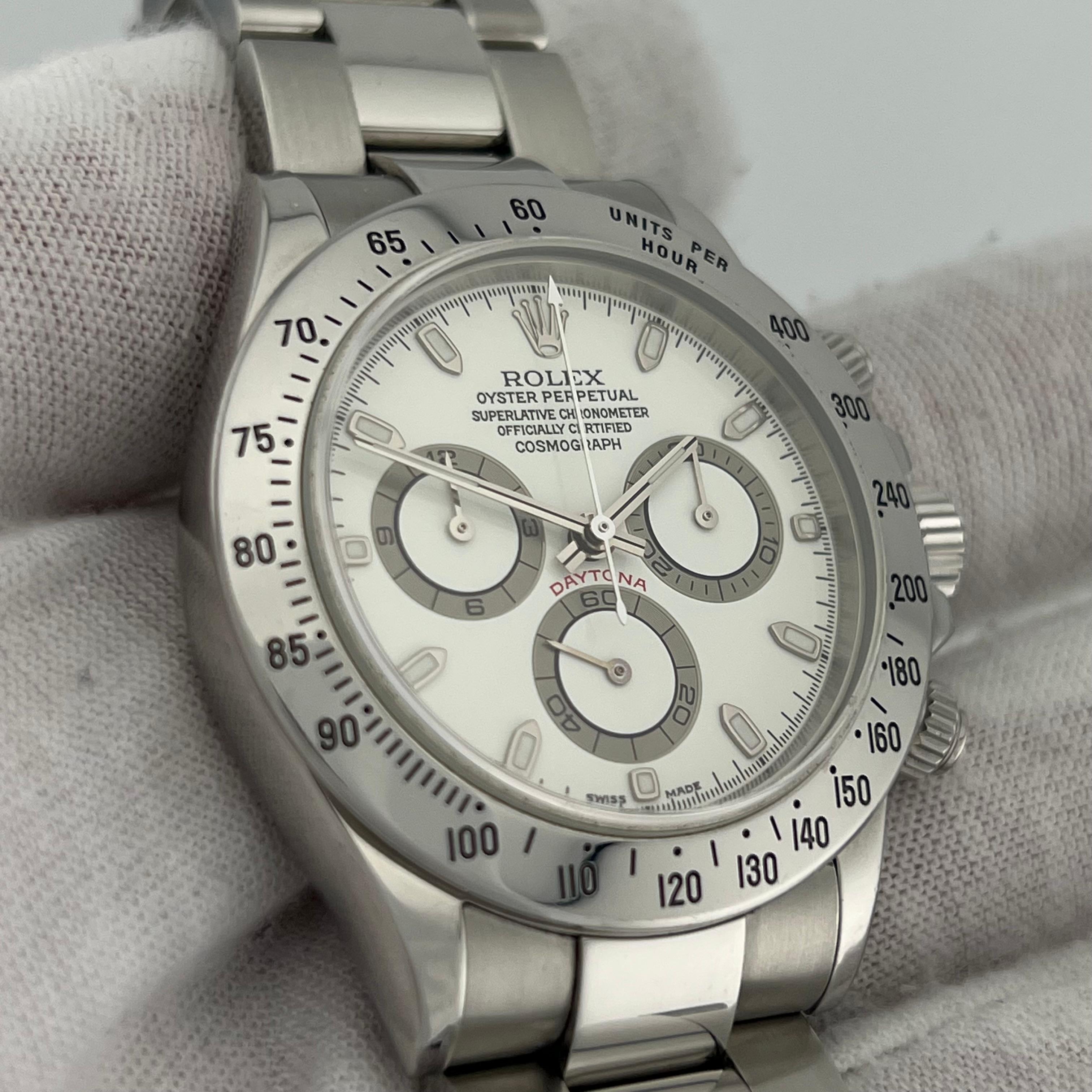 Rolex Daytona Cosmograph 116520 White PANNA DIAL Stainless Steel 40mm UNPOLISHED 5