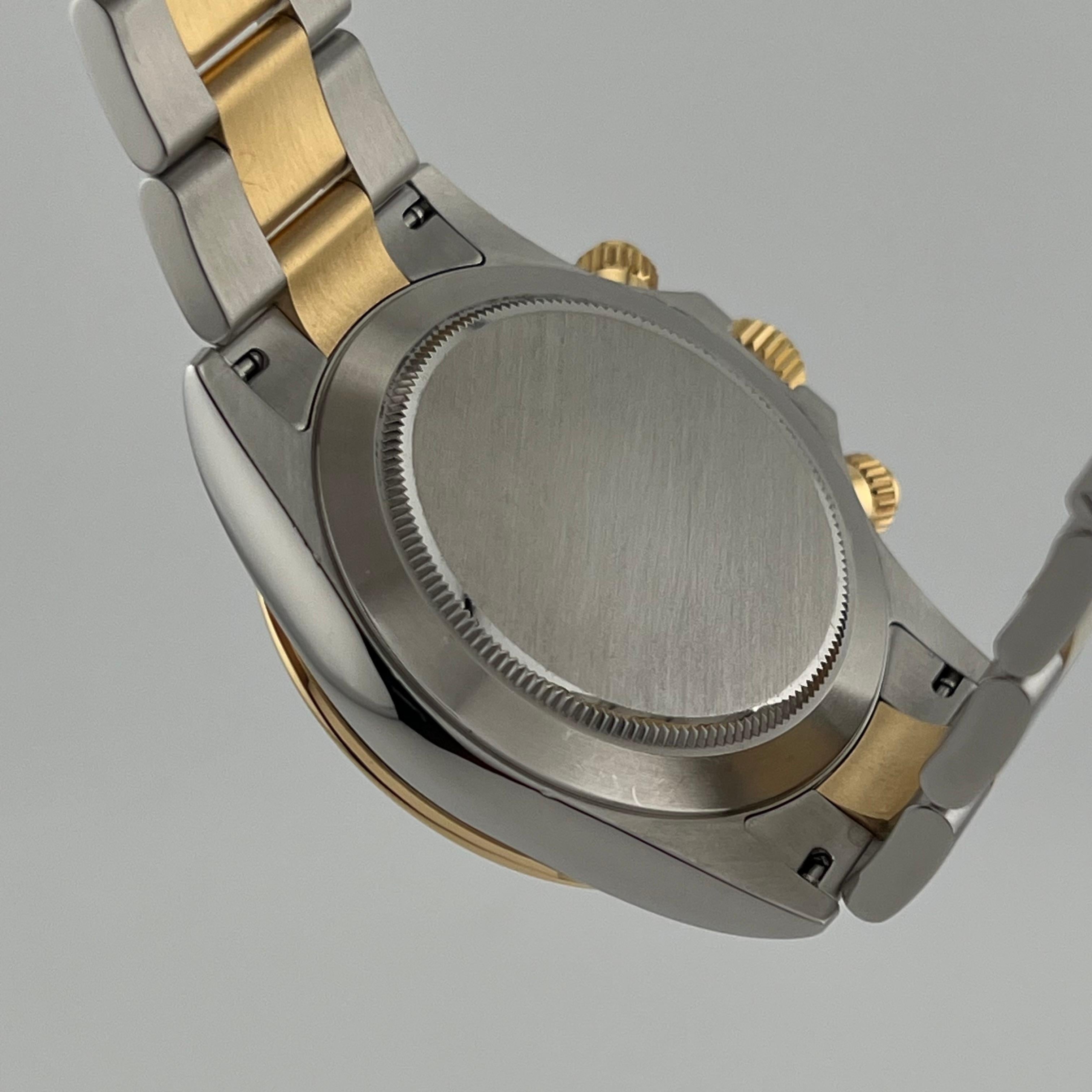 Rolex Daytona Cosmograph 116523 40mm Cadran noir Or jaune 18k Boîte en acier en vente 6