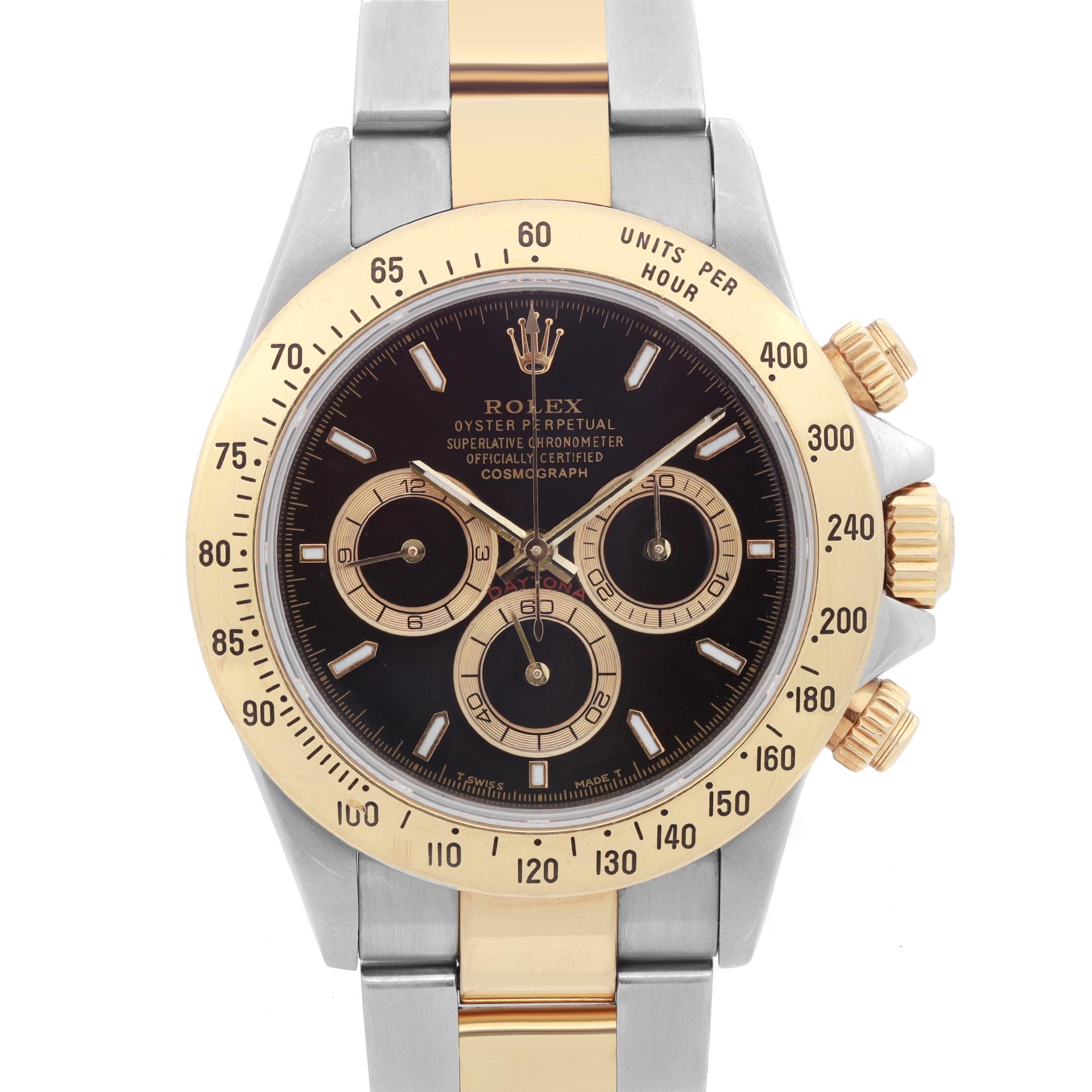 Usato in buone condizioni. Viene fornito con la scatola originale ma senza documenti.

Informazioni generali
Marchio: Rolex
Model: Daytona
Model No.: 16523
Stile: Lusso
Reparto: Uomini
Paese/Regione di produzione: Svizzera
Anno di produzione: