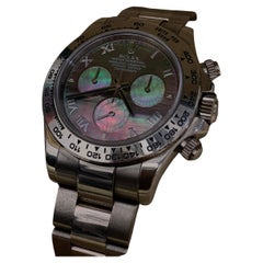 Rolex Daytona Cosmograph en or blanc 18 carats avec cadran de Tahiti en nacre noire