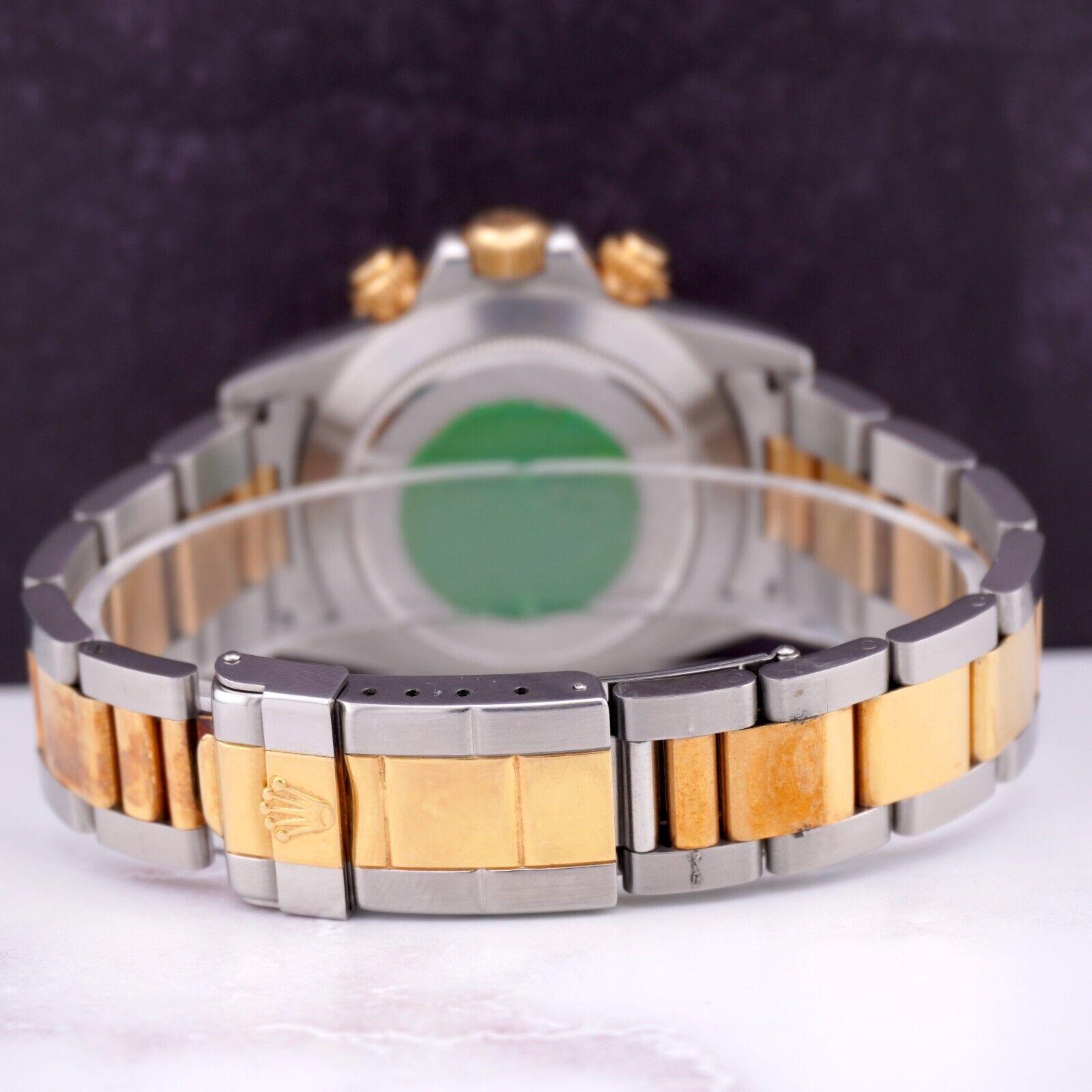 Modern Rolex Daytona Cosmograph 40mm 18k & Steel Men's Oyster Gold Dial Watch 16523