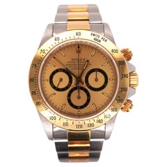 Rolex Daytona Cosmograph 40mm 18k & Steel Men's Oyster Gold Dial Watch 16523