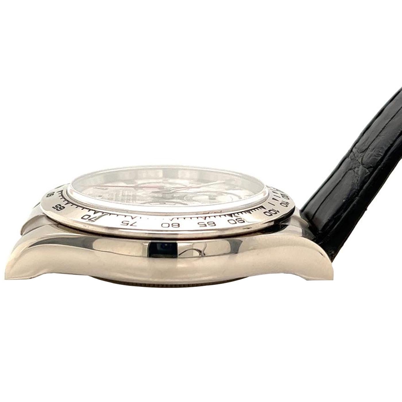 Rolex Daytona Cosmograph 18k Weißgold Meteorit Zifferblatt Herrenuhr 116519 7