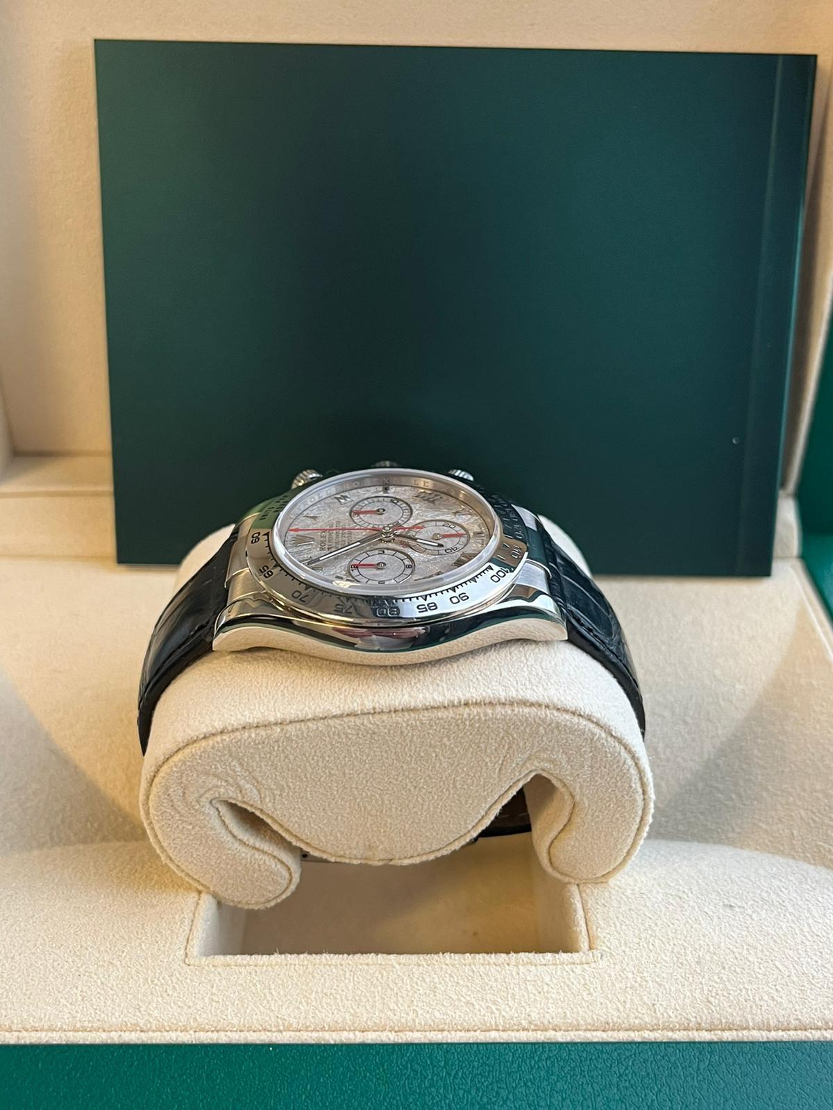 Rolex Daytona Cosmograph 18k Weißgold Meteorit Zifferblatt Herrenuhr 116519 13