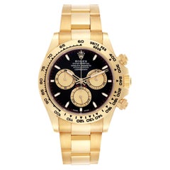 Rolex Daytona Cosmograph 40mm Black Dial 18k Gold Oyster Bracelet Watch 126508