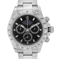 Rolex Daytona Cosmograph Steel Black Index Dial Automatic Mens Watch 116520