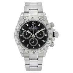 Rolex Daytona Cosmograph Stahl Schwarze Automatik-Herrenuhr 116520 mit Index-Zifferblatt