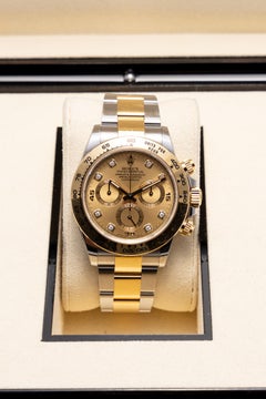 Rolex Daytona Cosmograph 40mm Two Tone Champagne Diamond Dial Ref: 116503
