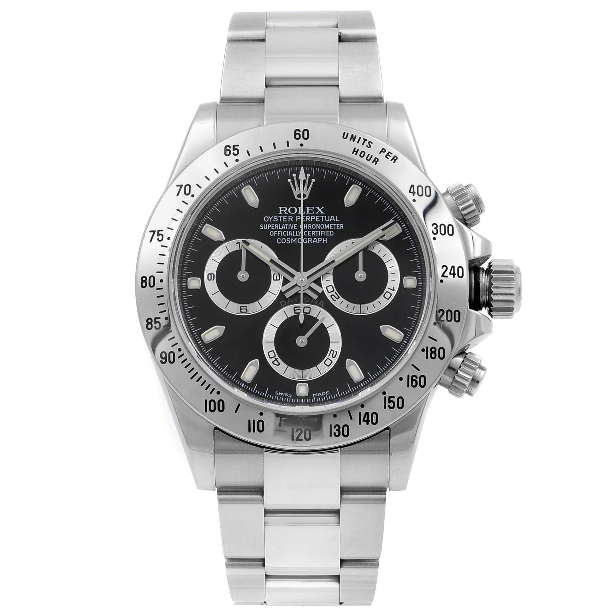 Rolex Daytona Cosmograph Black Dial Steel Automatic Men’s Watch 116520BKSO