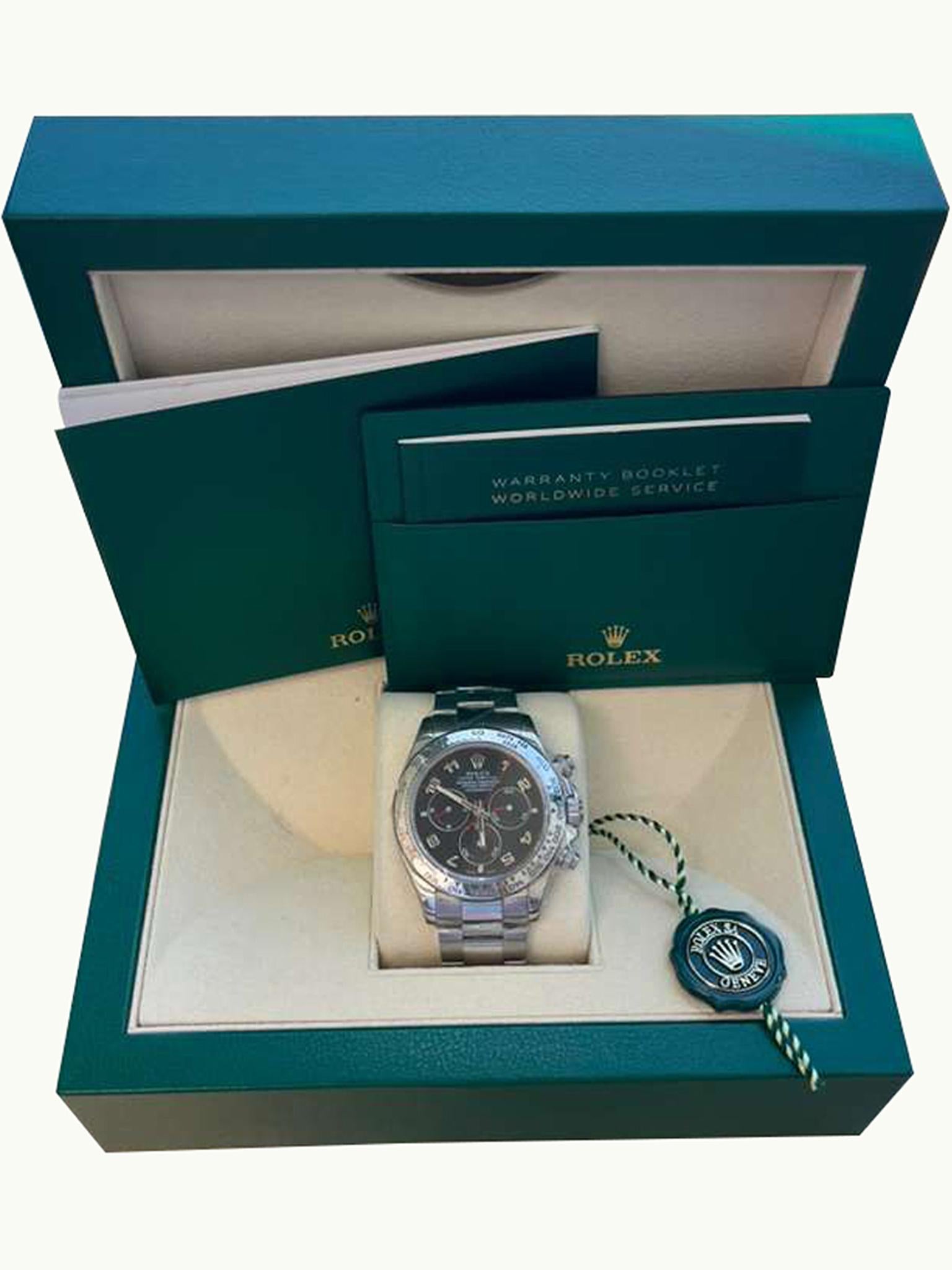 Rolex Daytona Cosmograph Black Racing Dial White Gold Mens Watch 116509 For Sale 2