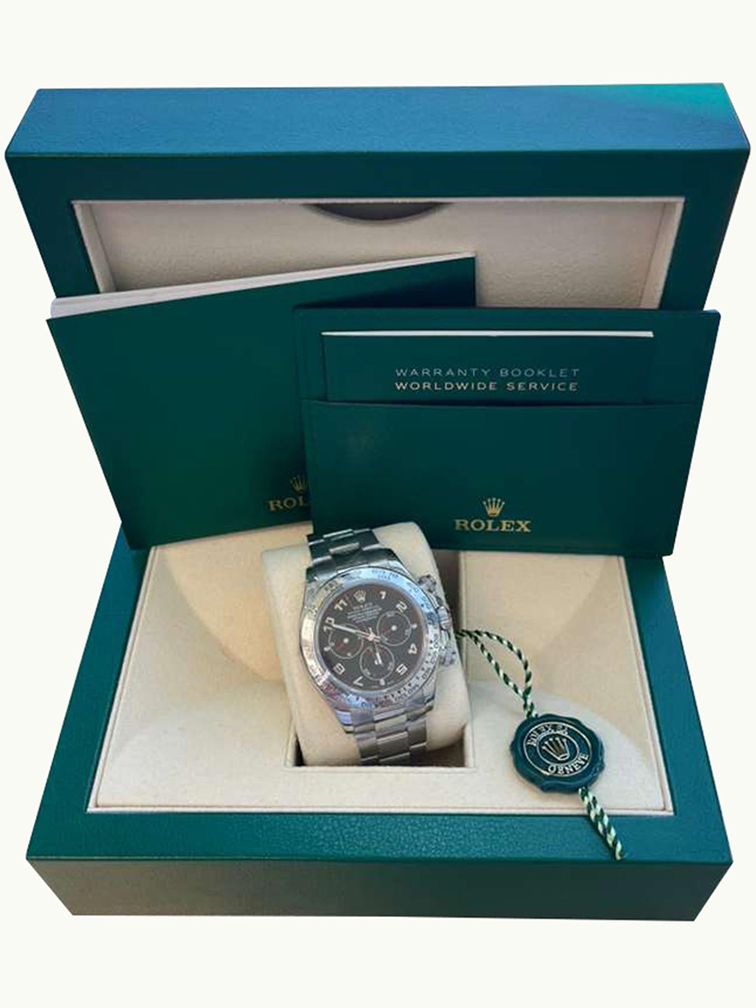 Women's or Men's Rolex Daytona Cosmograph Black Racing Dial White Gold Mens Watch 116509 For Sale