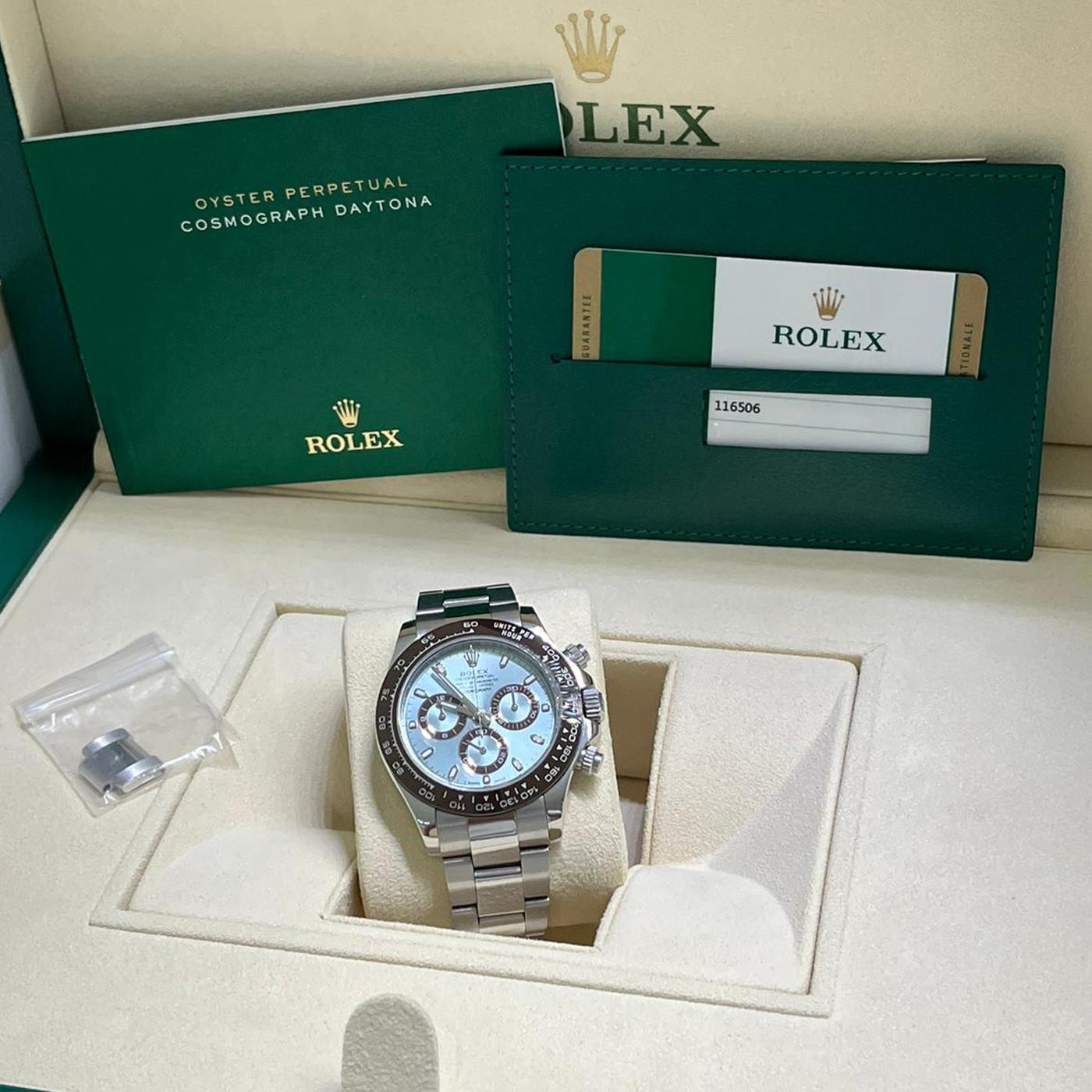 Rolex Daytona Cosmograph Oyster Perpetual Platinum Ice Blue Dial 116506 5