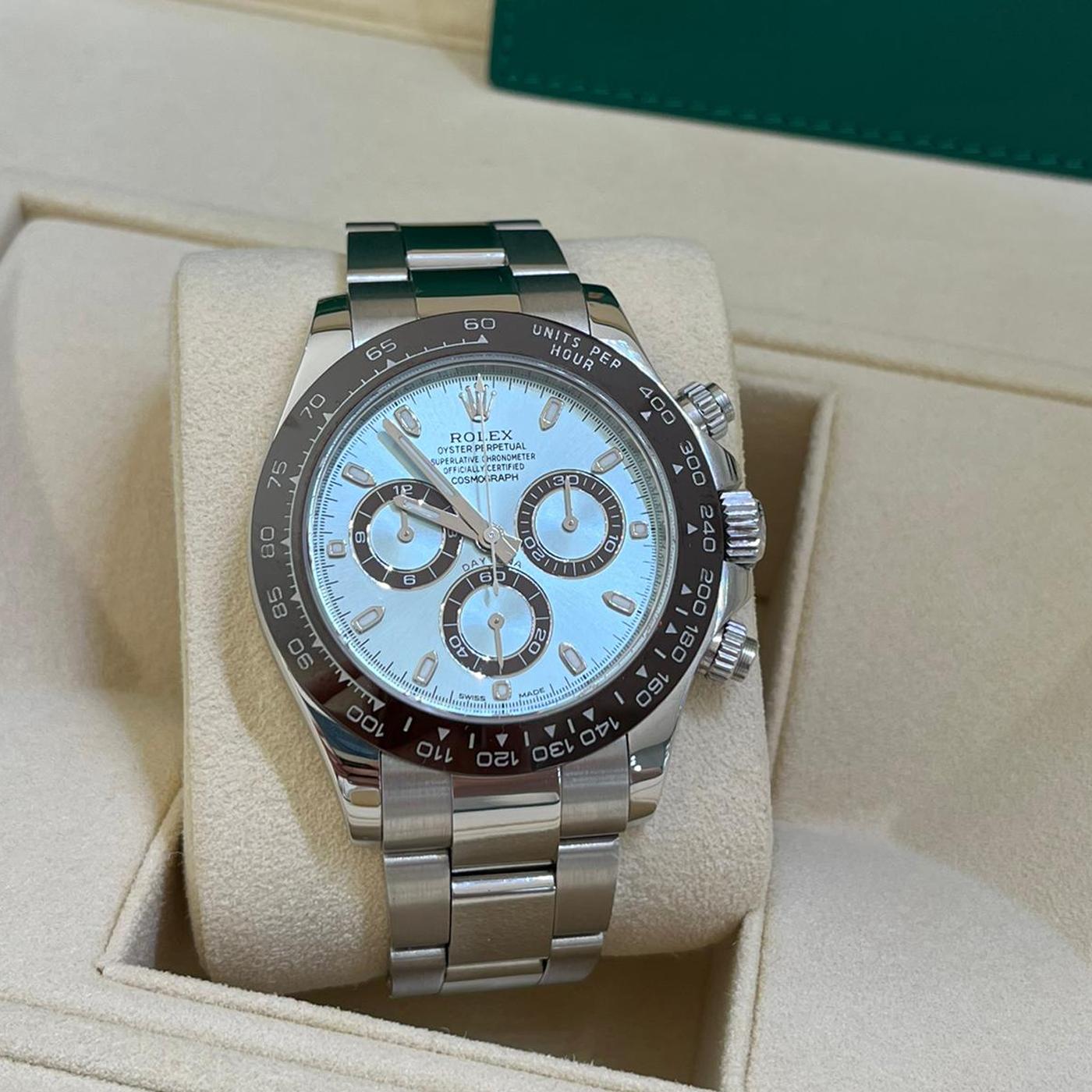 Rolex Daytona Cosmograph Oyster Perpetual Platinum Ice Blue Dial 116506 1