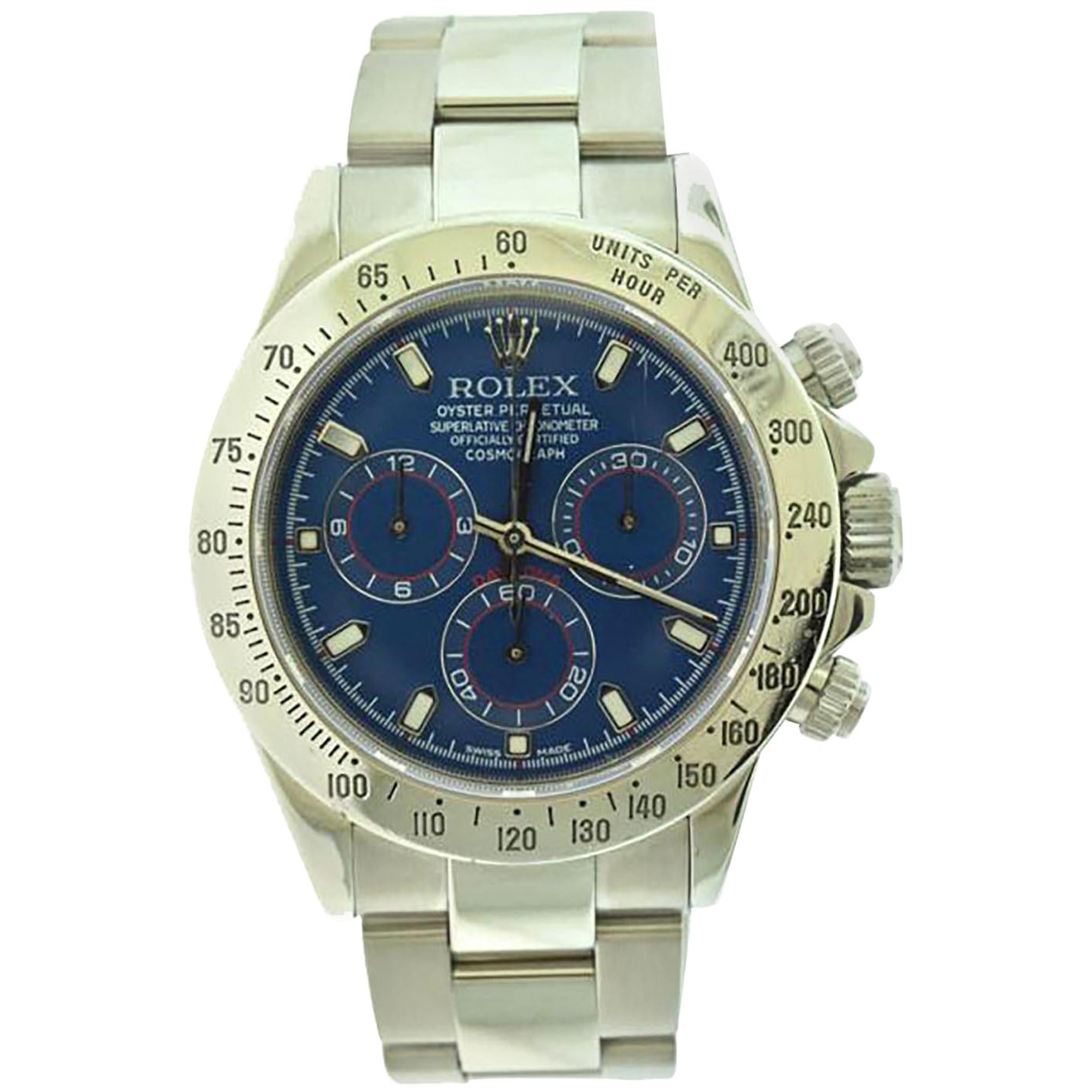 Rolex Daytona Cosmograph Ref. 116520 Steel Blue Dial Watch
