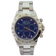 Rolex Daytona Cosmograph Ref. 116520 Stahl Blaues Zifferblatt Uhr 'R-99