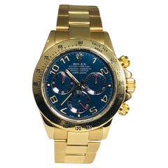 Rolex Daytona Cosmograph Ref. 116528 Blue Dial 18k Yellow Gold Watch