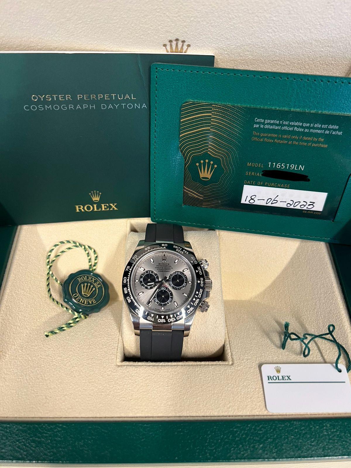 Rolex Daytona Cosmograph Silver Dial Oysterflex Date: 2023 Style: 166519LN For Sale 2