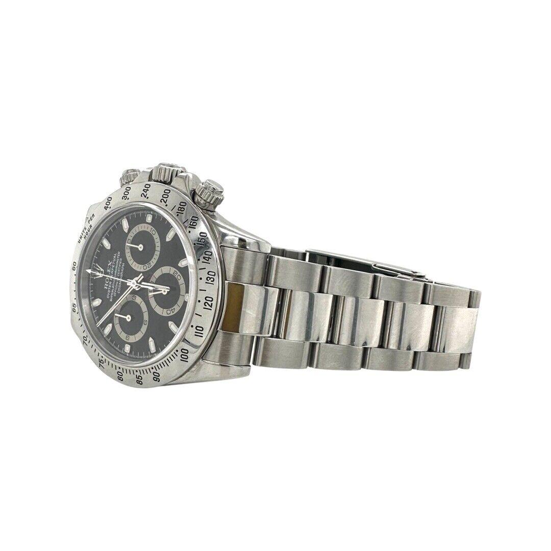 Modern Rolex Daytona Cosmograph Stainless Steel Black Dial Watch REF 116520