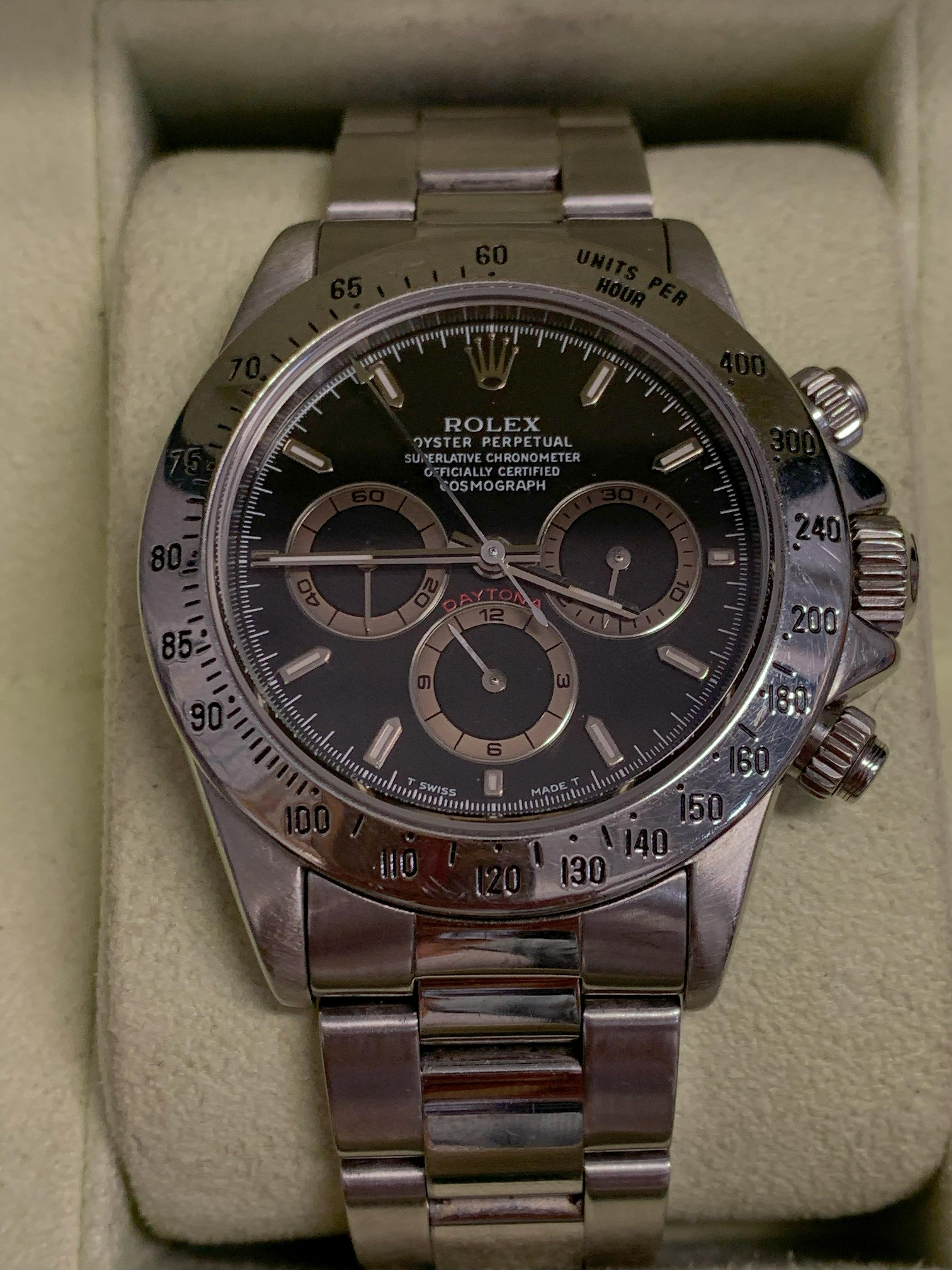 ROLEX DAYTONA COSMOGRAPH WATCH W/ DEEP PATRIZZI DIAL & ZENITH MOVEMENT


ITEM DESCRIPTION: 

If you are looking for a classic yet unique watch to make a statement, look no further than this Rolex Daytona Cosmograph. This men’s timepiece features a