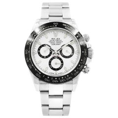 Montre pour homme Rolex Daytona Cosmograph:: cadran blanc:: acier:: céramique:: automatique 116500LN