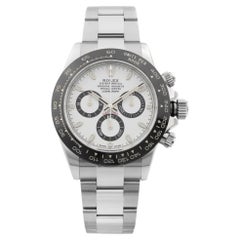 Rolex Montre Cosmograph Daytona automatique en acier et céramique avec cadran blanc, pour hommes 116500LN