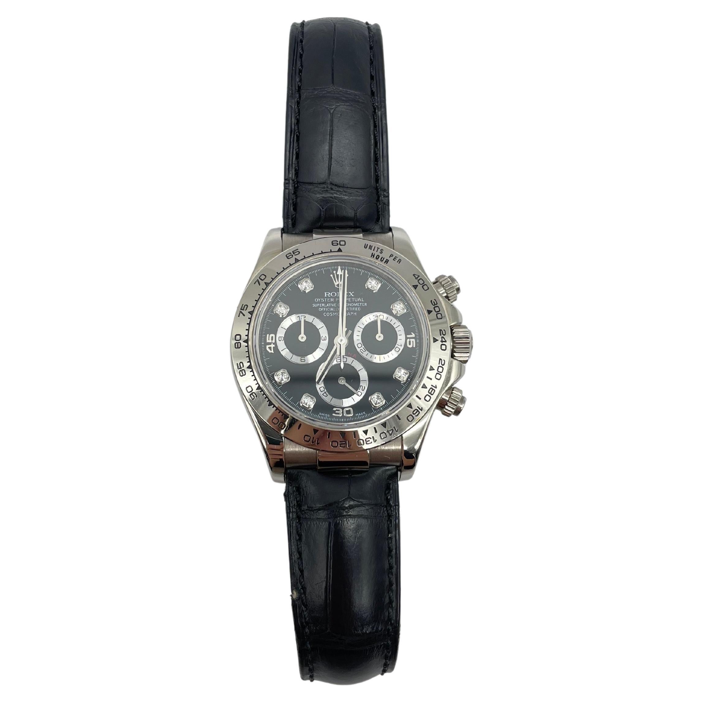 Rolex Cosmograph Daytona Platinum Diamond Index Dial Watch 116576TBR at ...