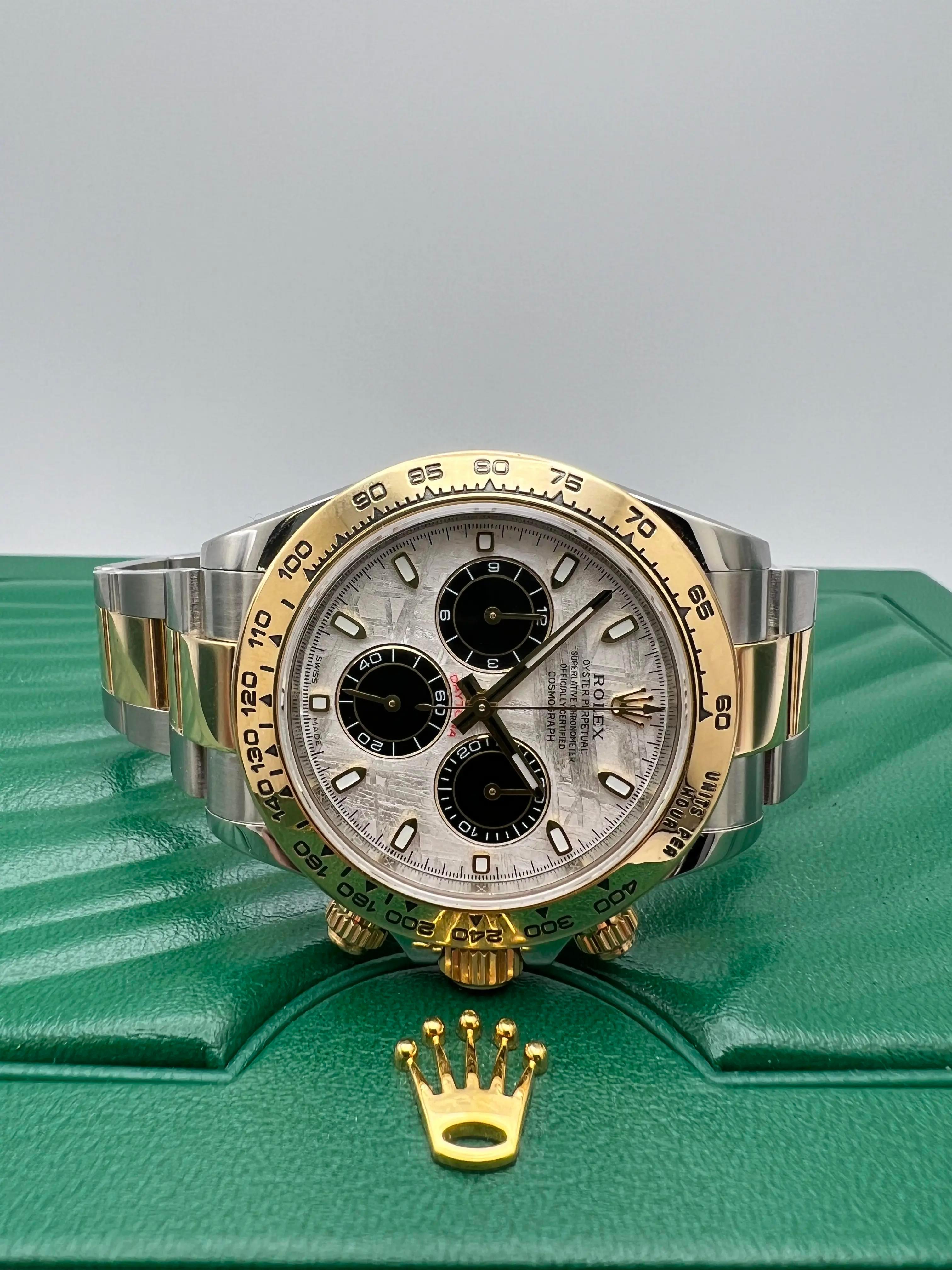 Rolex Daytona Custom Esfera Meteorito 40mm 116503 18K Dos Tonos Caja Set en Excelente estado para la venta en New York, NY