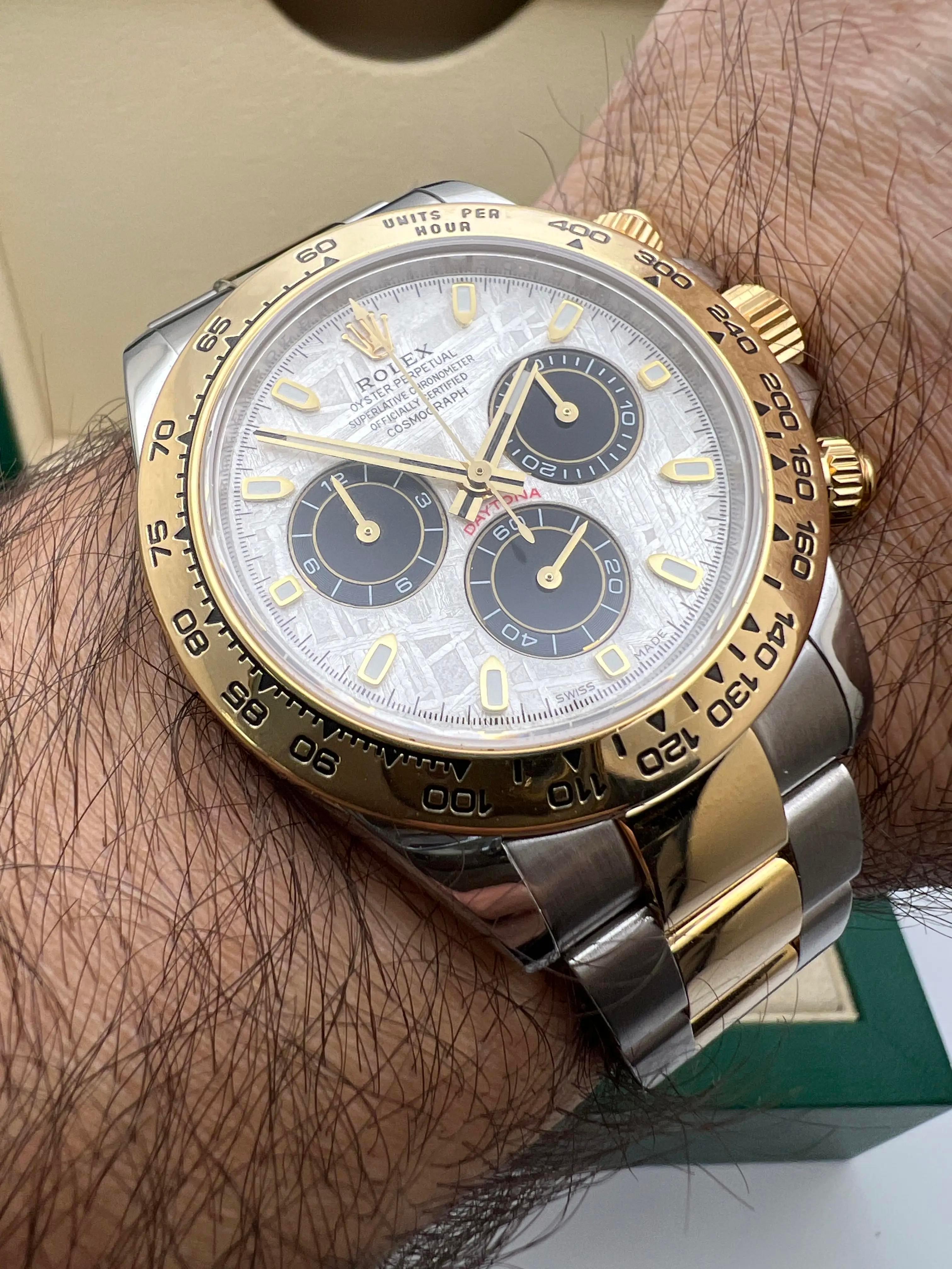 Femenino o masculino Rolex Daytona Custom Esfera Meteorito 40mm 116503 18K Dos Tonos Caja Set en venta