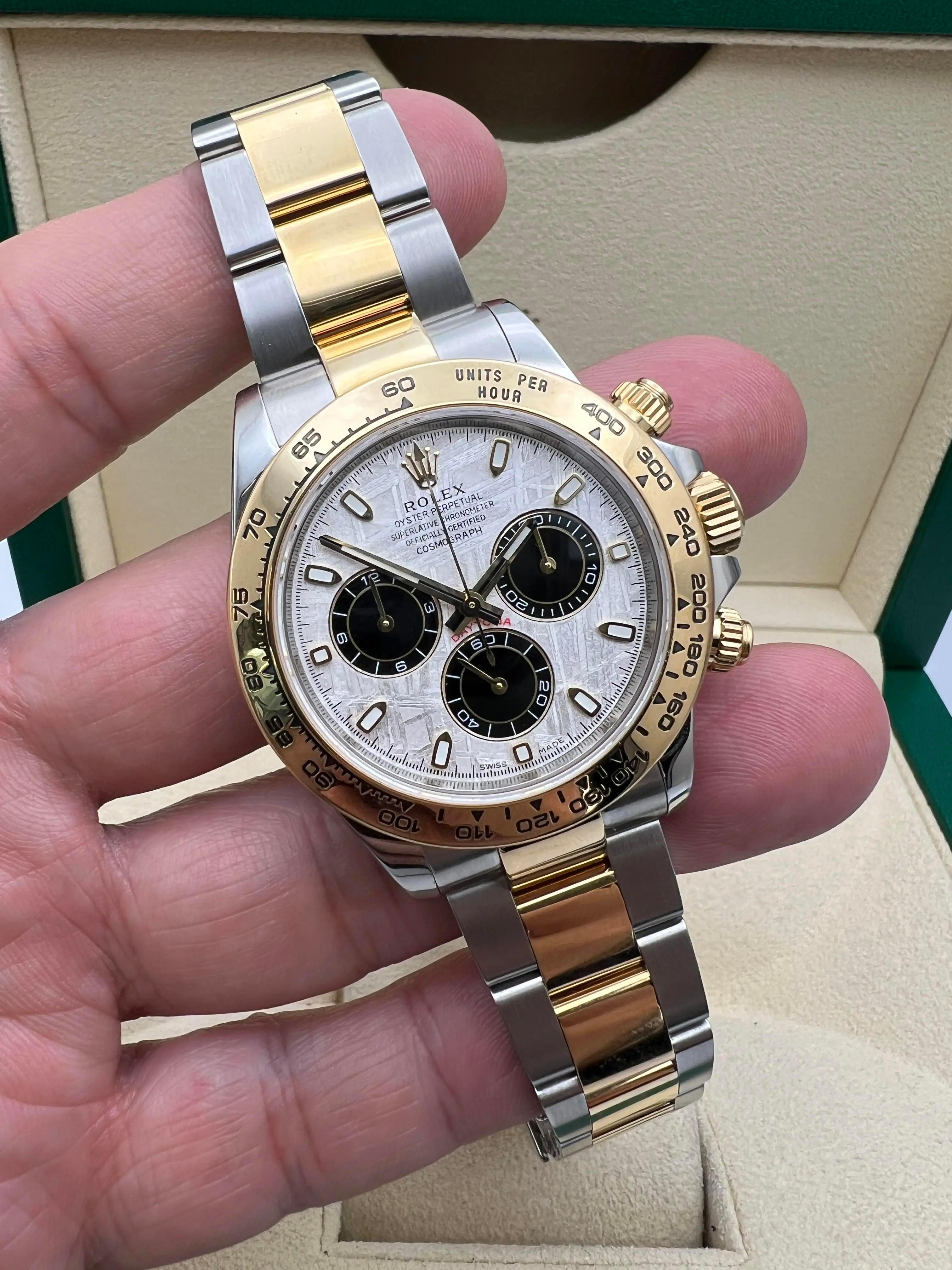Rolex Daytona Custom Esfera Meteorito 40mm 116503 18K Dos Tonos Caja Set en venta 1