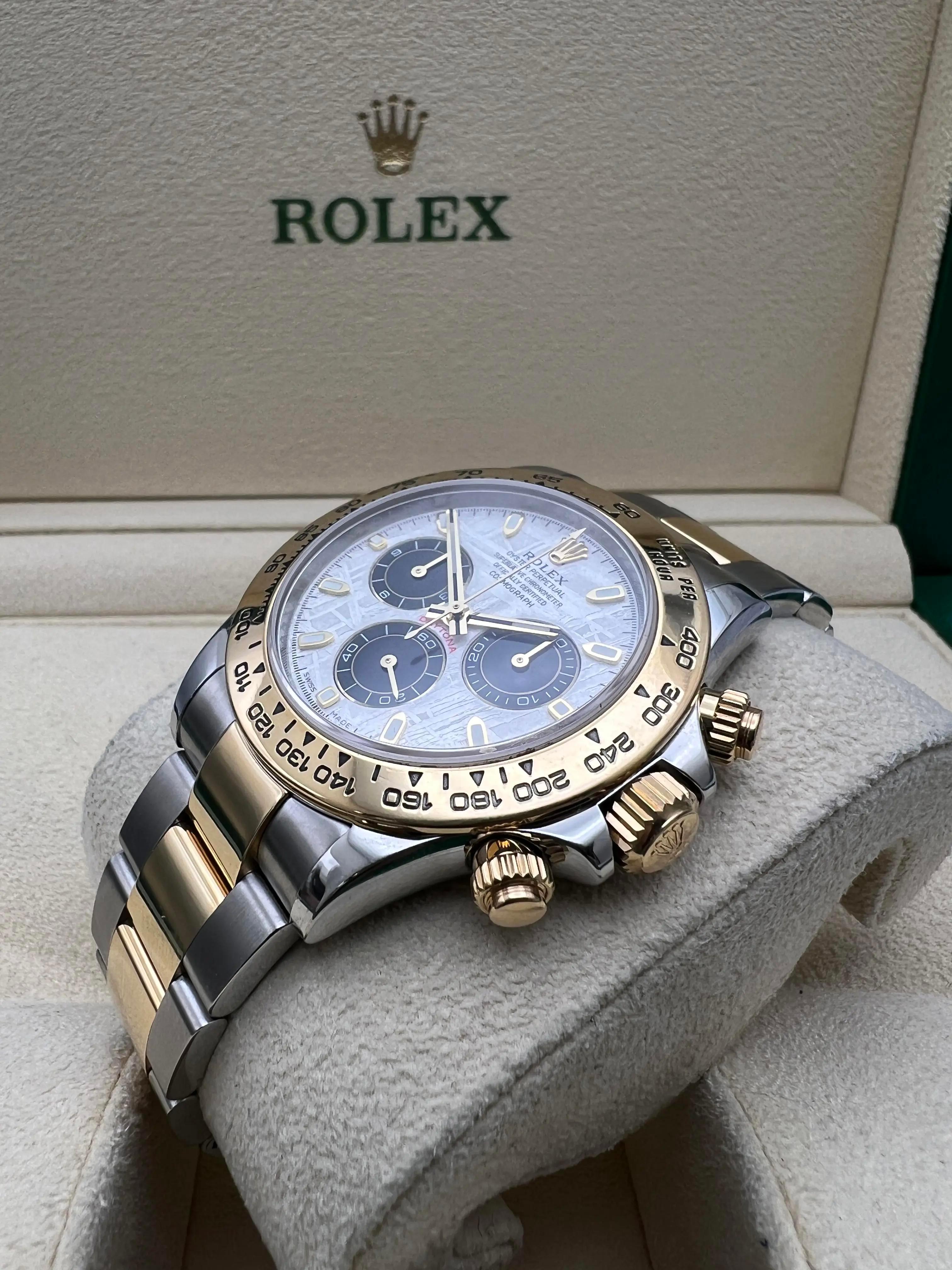 Rolex Daytona Custom Esfera Meteorito 40mm 116503 18K Dos Tonos Caja Set en venta 3