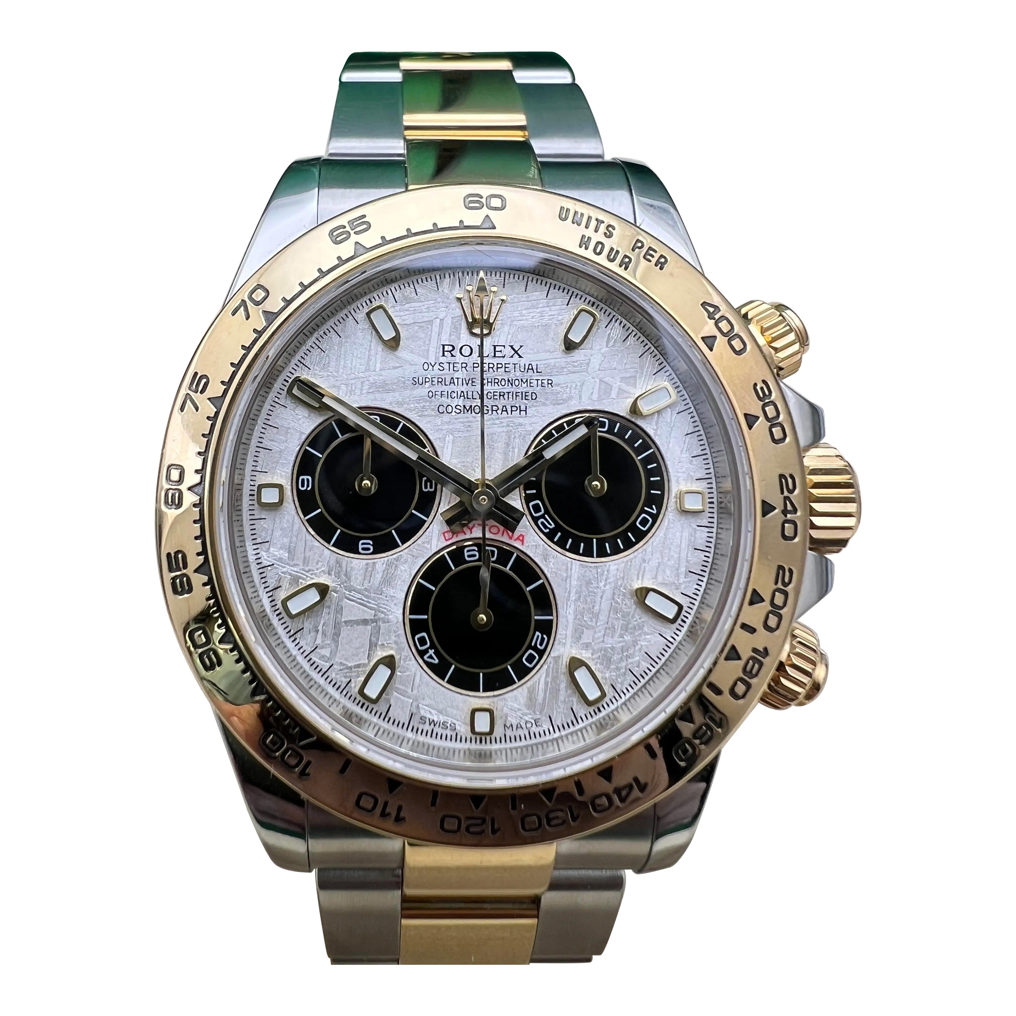 Rolex Daytona benutzerdefinierte Meteorit Zifferblatt 40mm 116503 18K Zwei-Ton-Box-Set