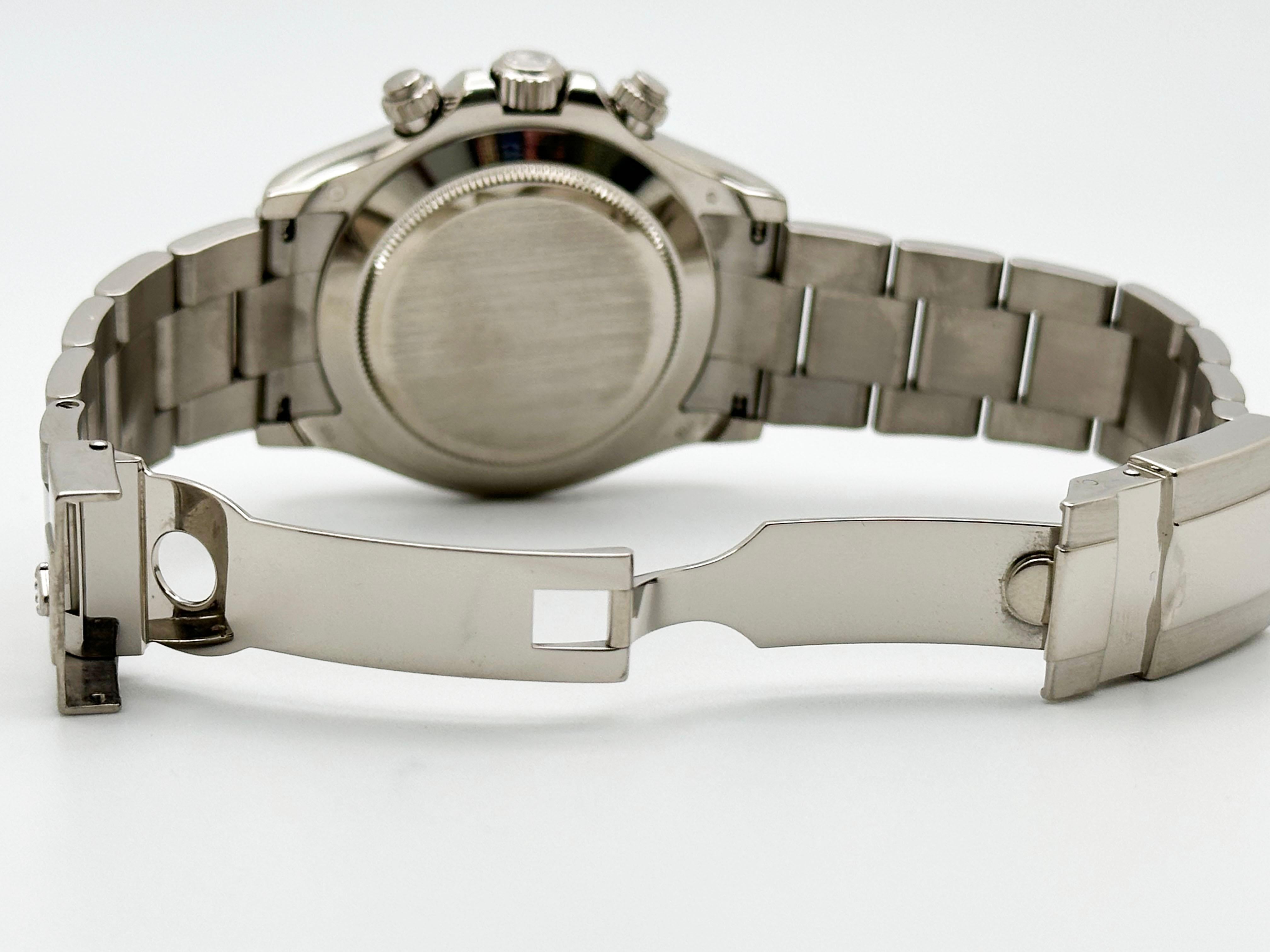 Rolex Daytona Diablo 116509 Black Racing Dial 18K White Gold Box Booklet 40mm in vendita 5