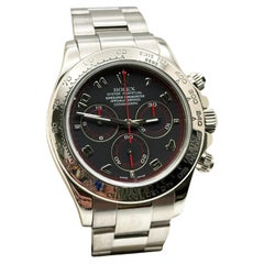 Rolex Daytona Diablo 116509 Black Racing Dial 18K White Gold Box Booklet 40mm