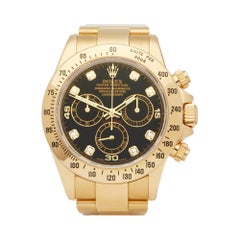 Rolex Daytona Diamond Chronograph 18 Karat Yellow Gold 116528