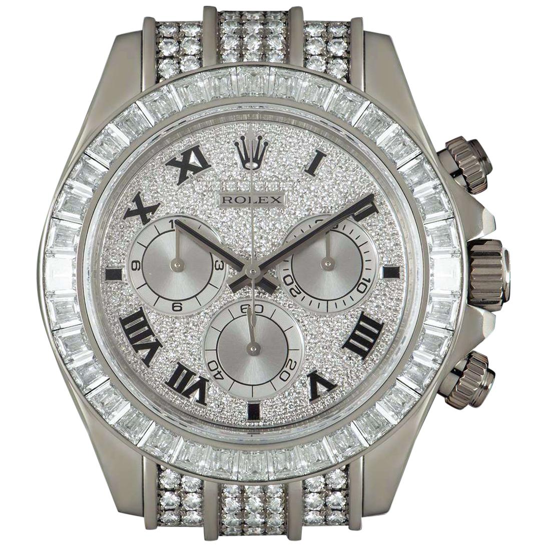 Rolex Daytona Gents White Gold Diamond Set 116599TBR Automatic Wristwatch
