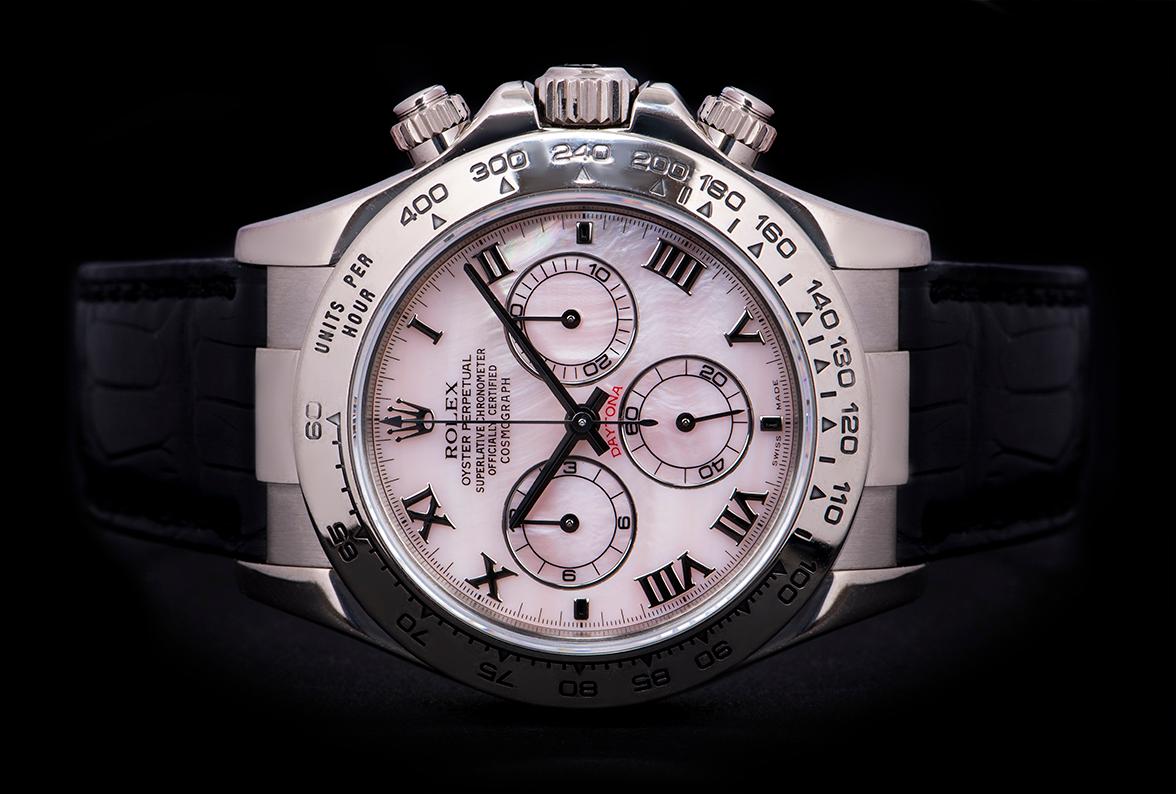 rolex daytona mother of pearl dial with diamonds