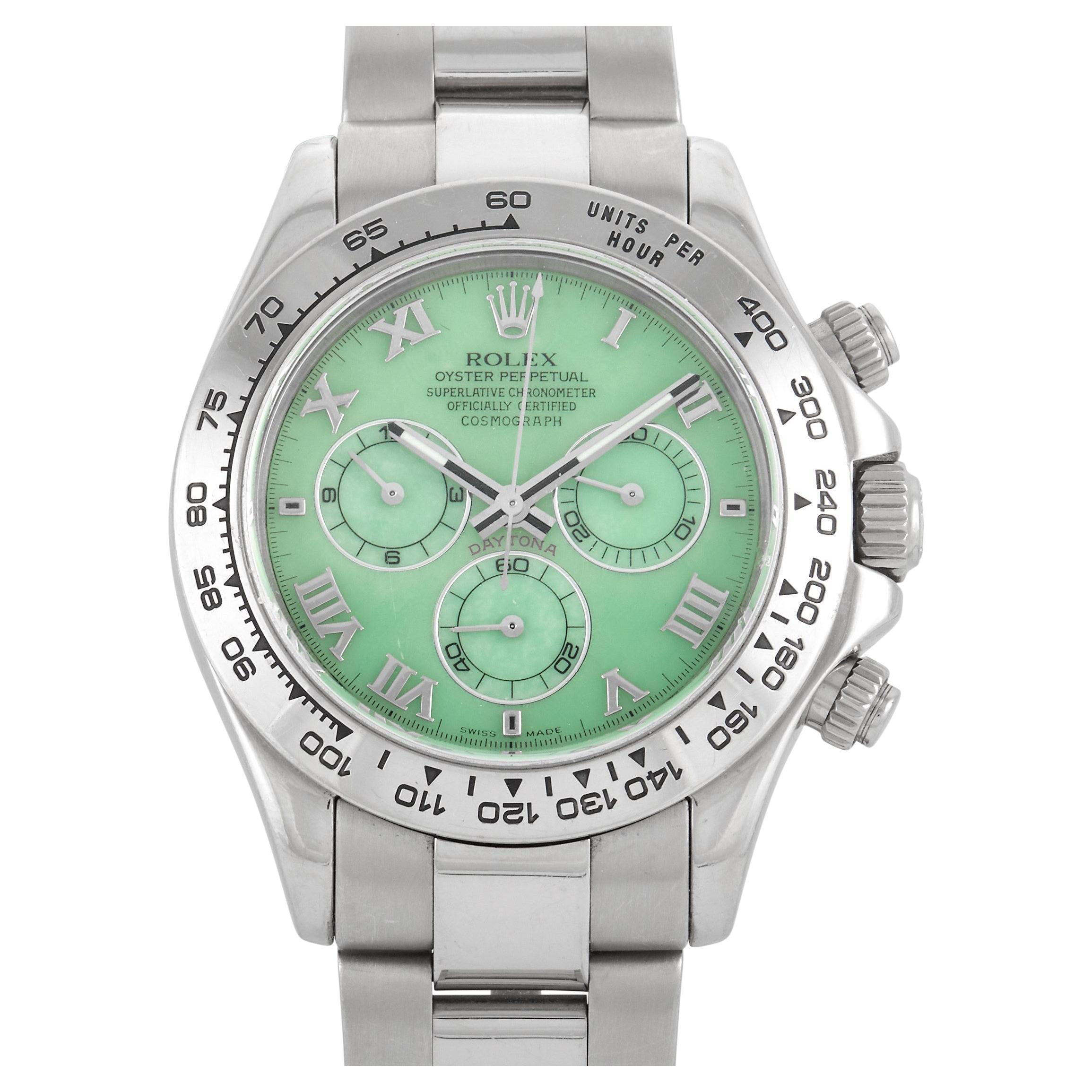 Rolex Daytona Green Chalcedony Beach Watch 116509