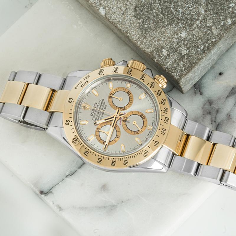 Rolex Daytona Grey Dial Steel and Gold 116523 2