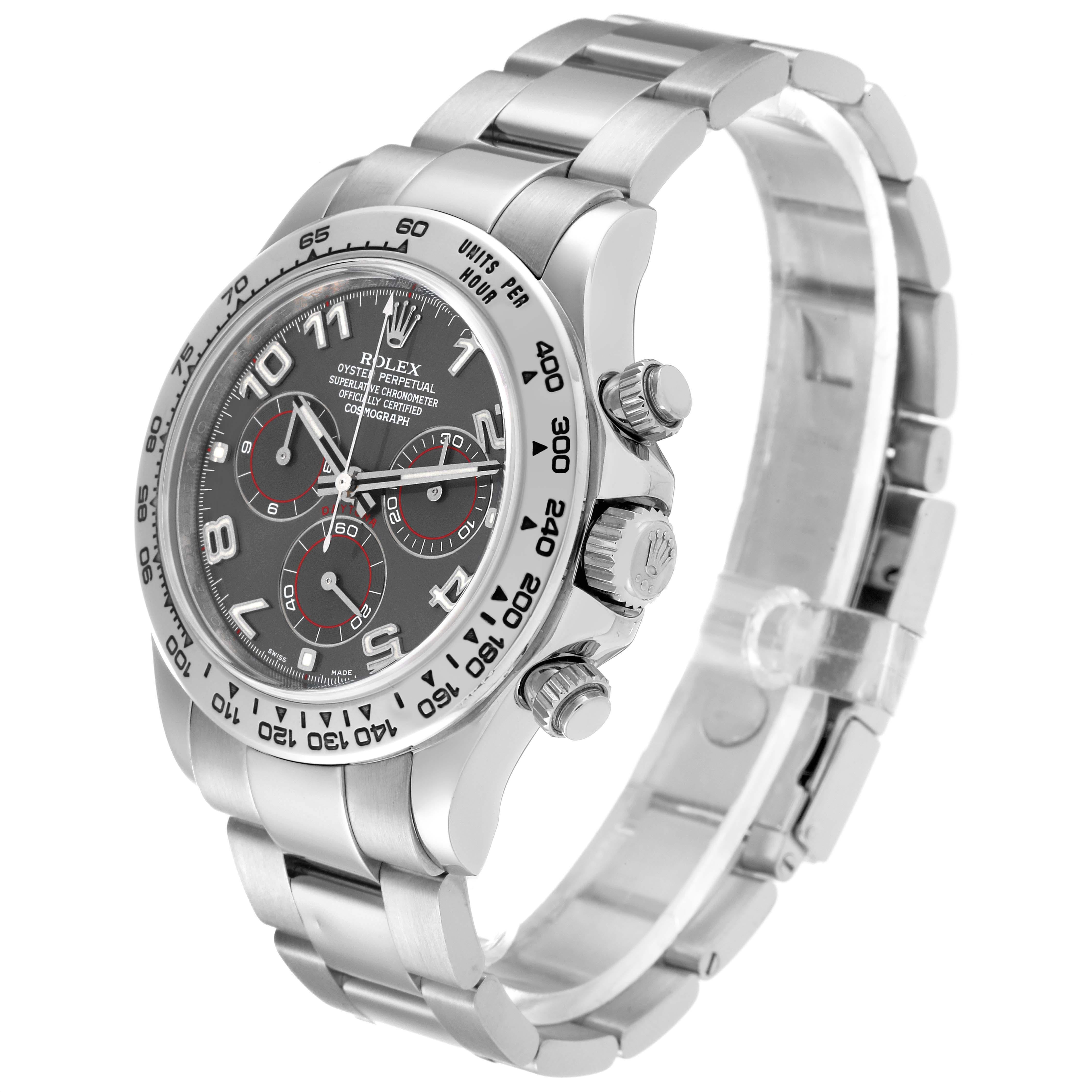 Rolex Daytona Grey Dial White Gold Chronograph Mens Watch 116509 3