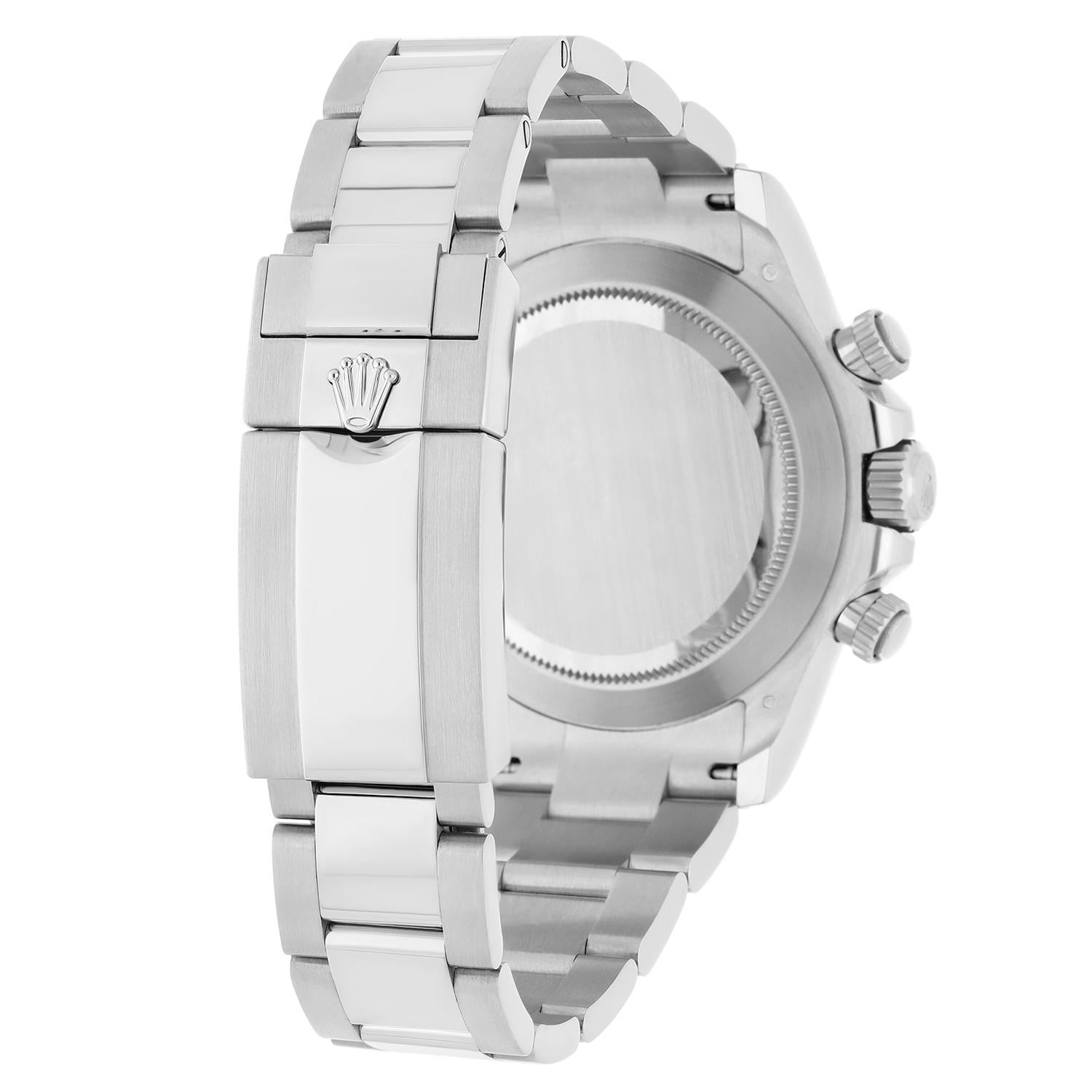 Rolex Daytona Eisblaue Baguette-Diamant-Zifferblatt 40mm Platin-Uhr 116506 komplett 2
