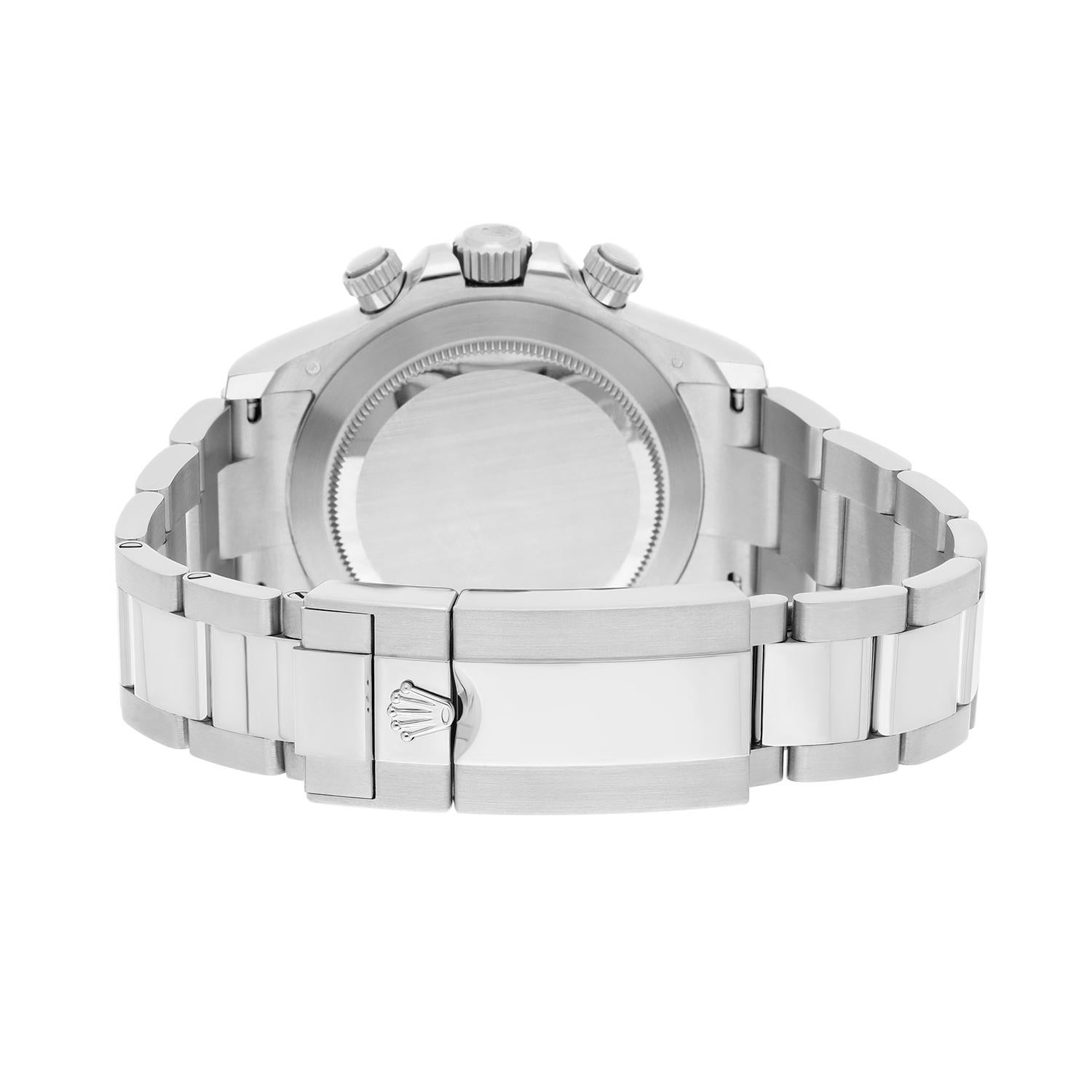 Rolex Daytona Eisblaue Baguette-Diamant-Zifferblatt 40mm Platin-Uhr 116506 komplett 3