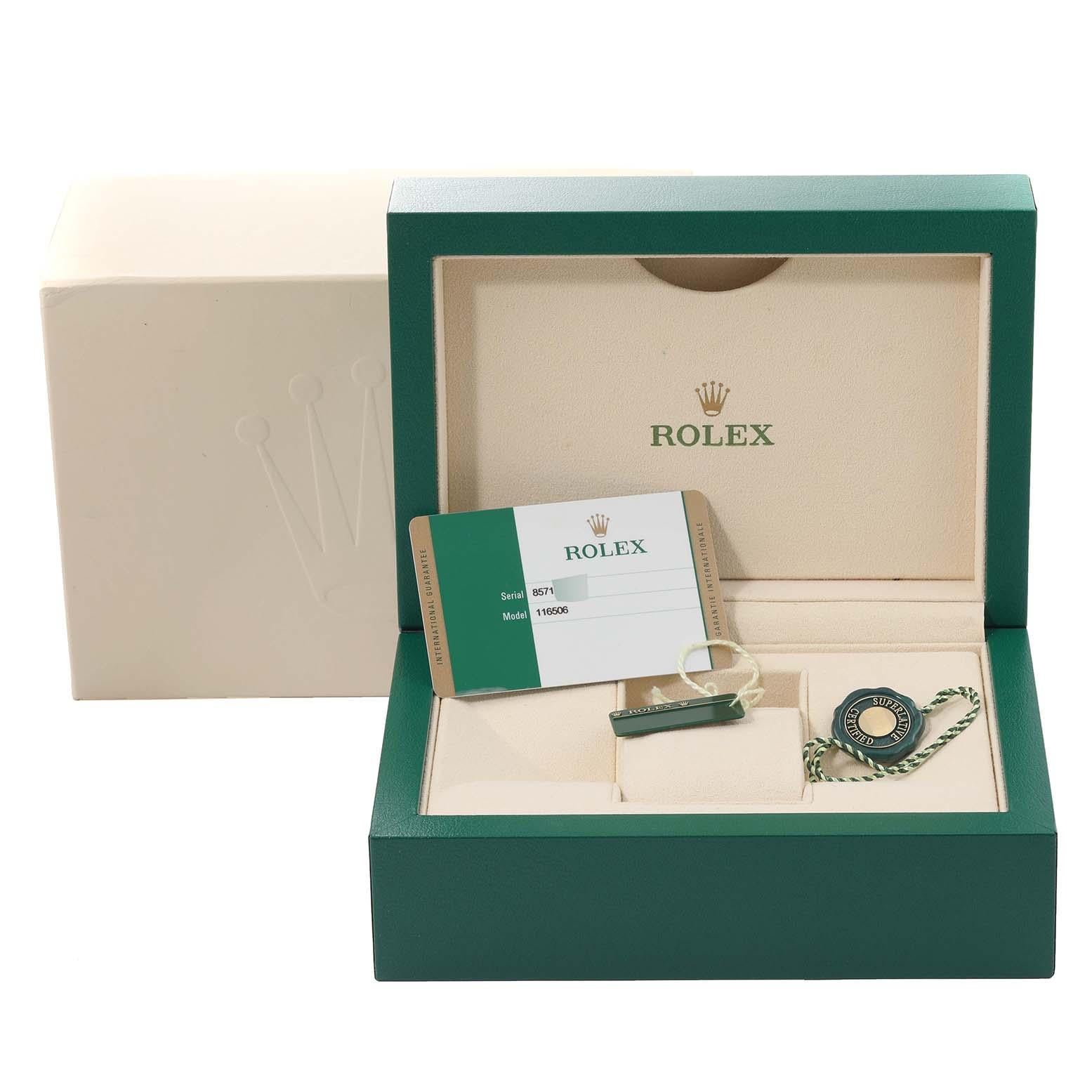Rolex Daytona Eisblaue Platin-Chronograph-Herrenuhr 116506 mit Zifferblatt im Angebot 5