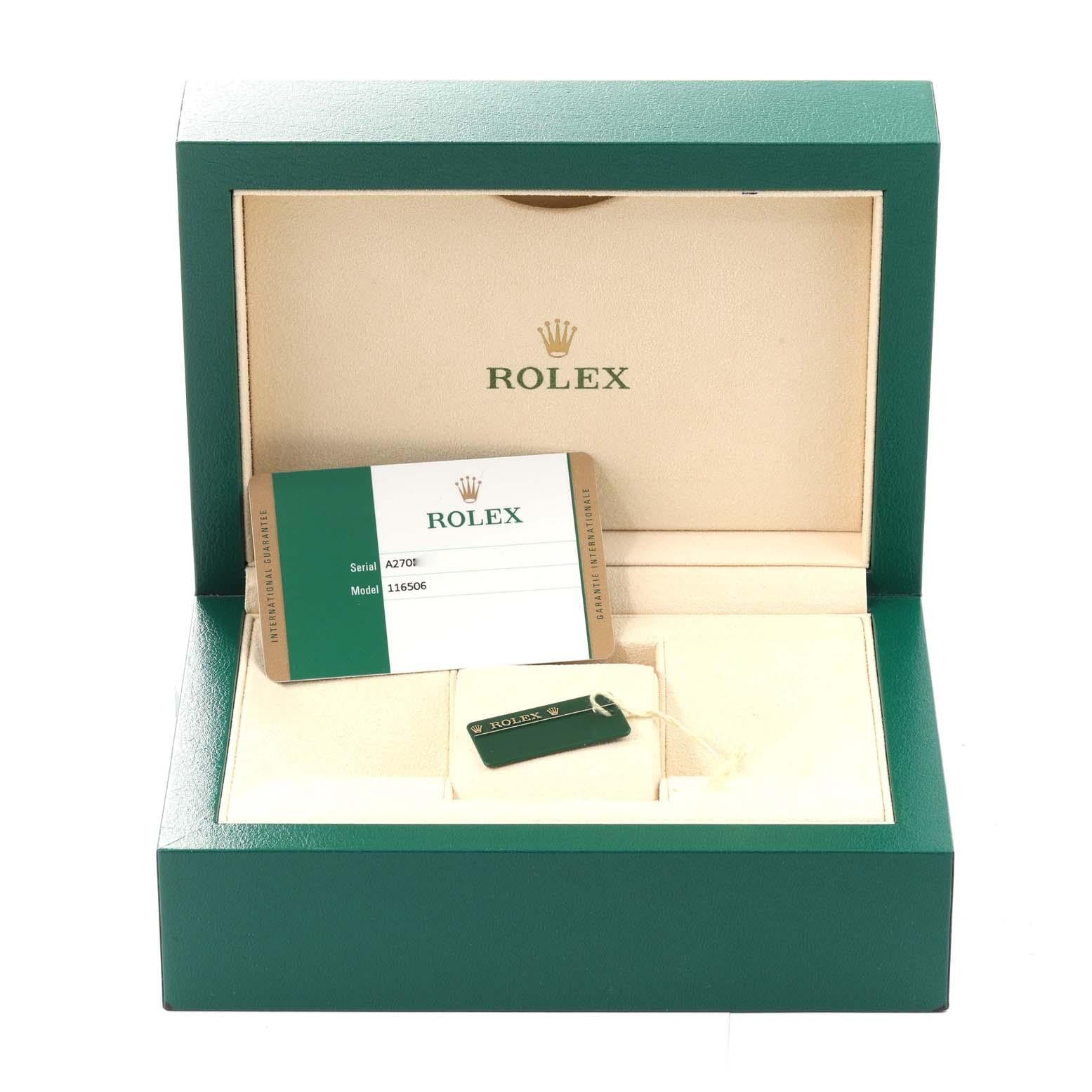 Rolex Daytona Ice Blue Dial Platinum Chronograph Mens Watch 116506 Unworn In Excellent Condition For Sale In Atlanta, GA