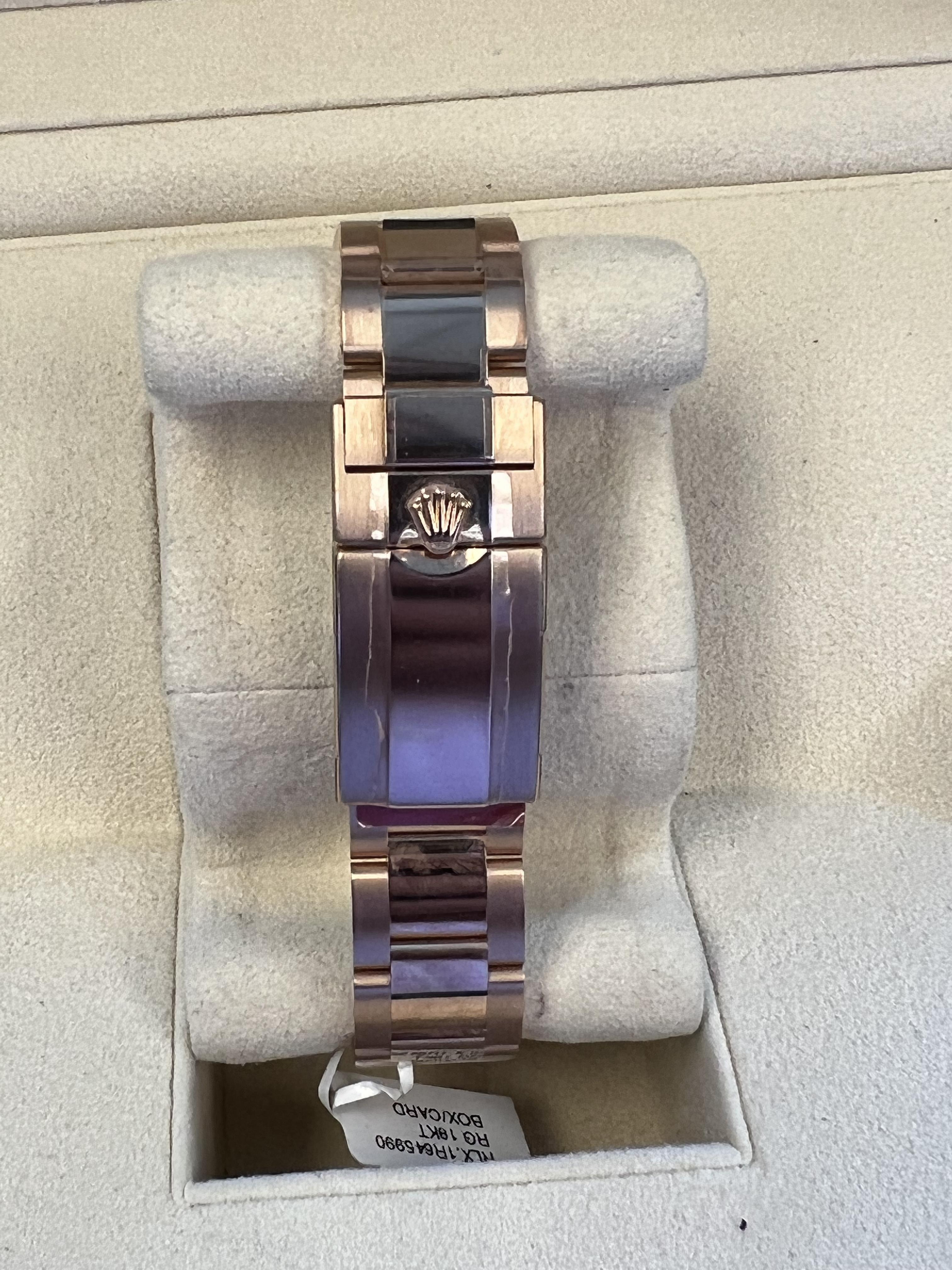 Men's Rolex Daytona MINT Rose Black Dial Box Papers For Sale