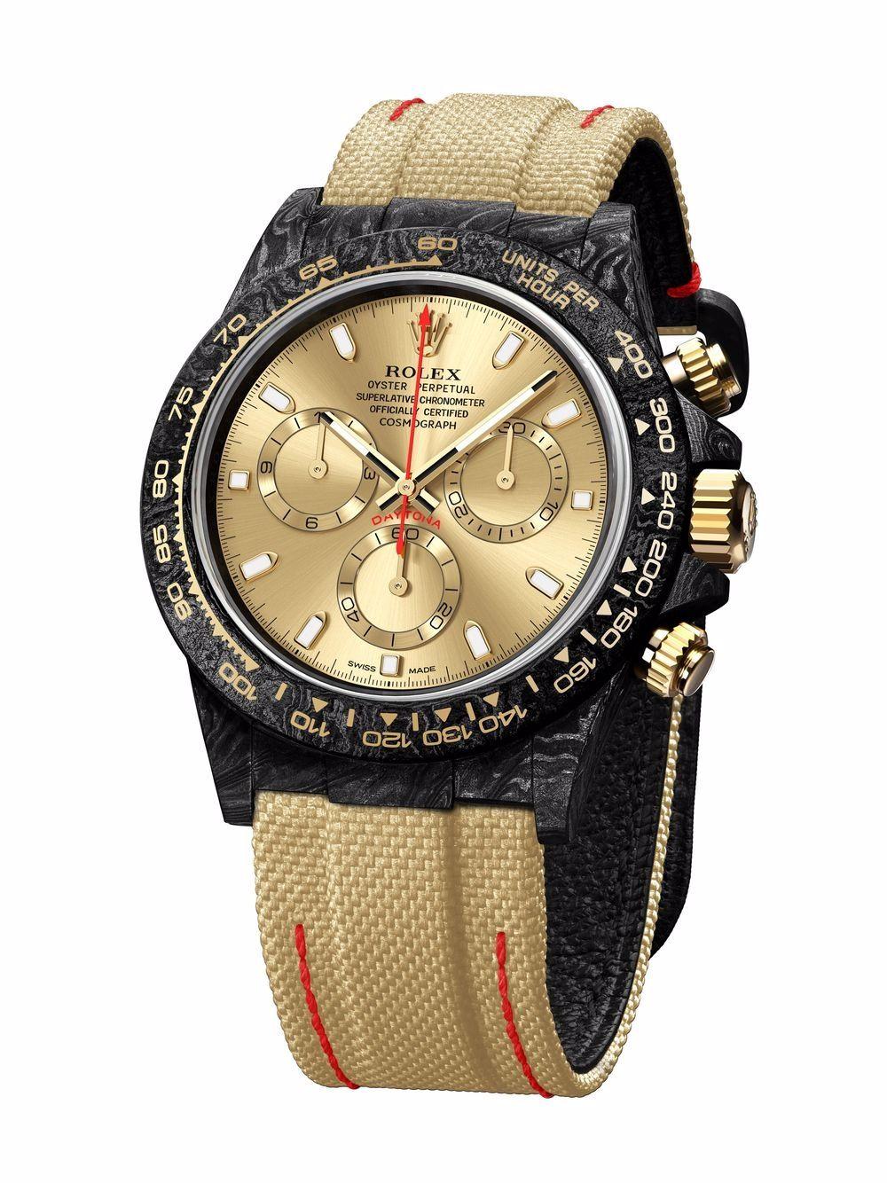 Rolex Daytona OG Gold Custom Watch .   See other designs  

A sports-inspired style, the Daytona is named after Daytona Beach, the city where the International Speedway Race takes place. Defined by its tachymeter scale and multiple chronograph