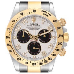 Rolex Daytona Panda Dial Steel Yellow Gold Mens Watch 116523 Box Card