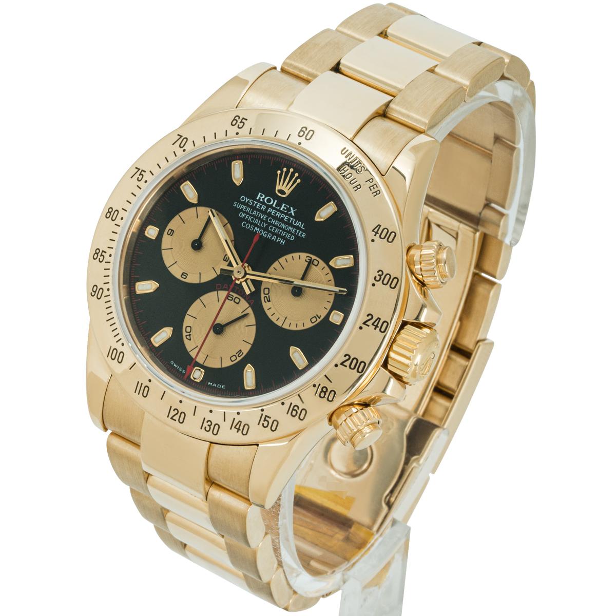 Rolex Daytona Yellow Gold Cosmograph 116528 In Excellent Condition For Sale In London, GB